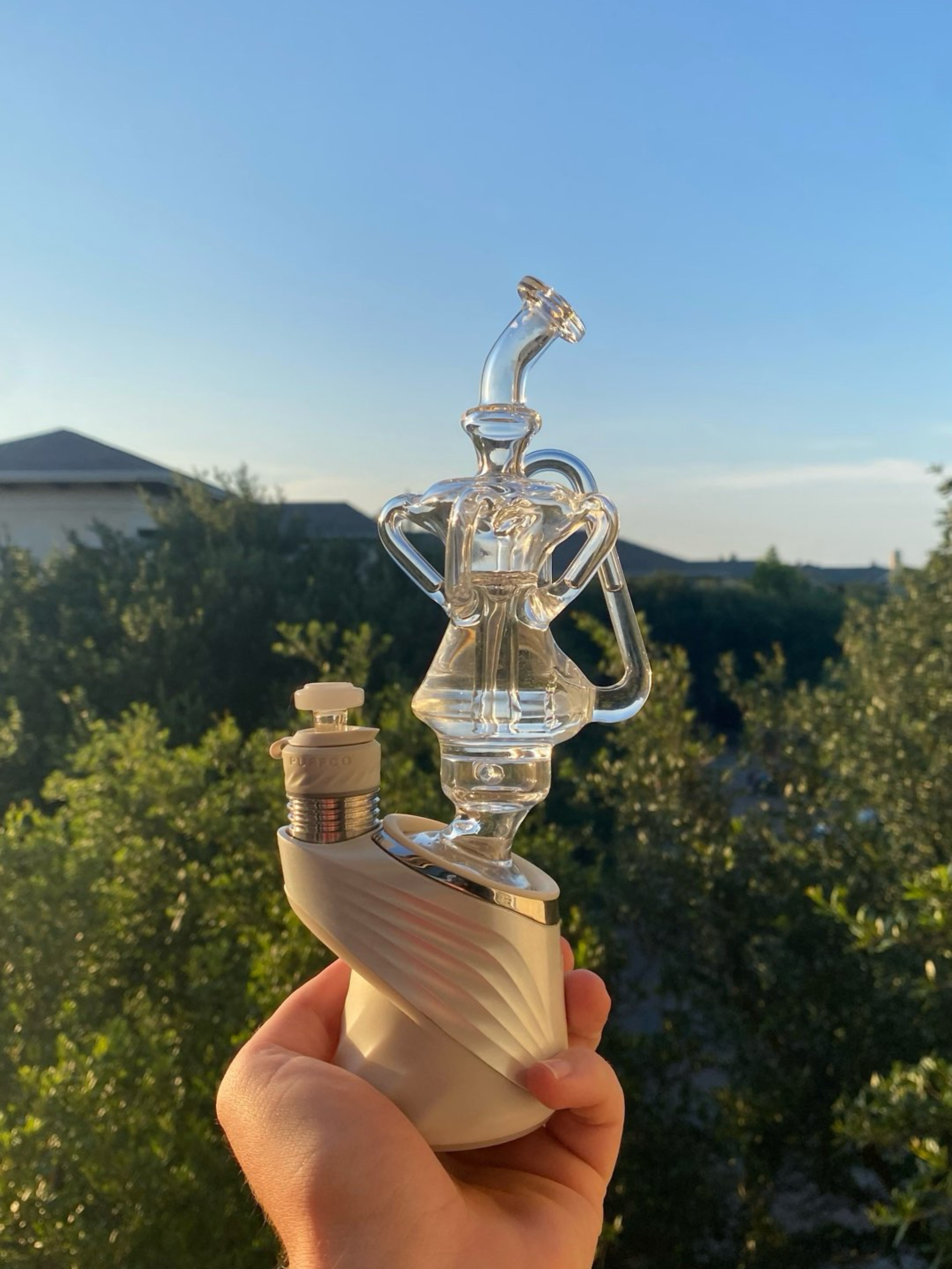 Preview pic of Kosher Glass Quad Uptake Recycler for Puffco Peak