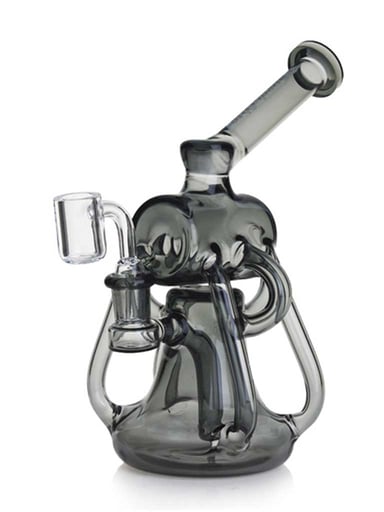 Preview pic of PHOENIX STAR 8 INCH DUAL CHAMBER CYLINDER TOP RECYCLER DAB RIG