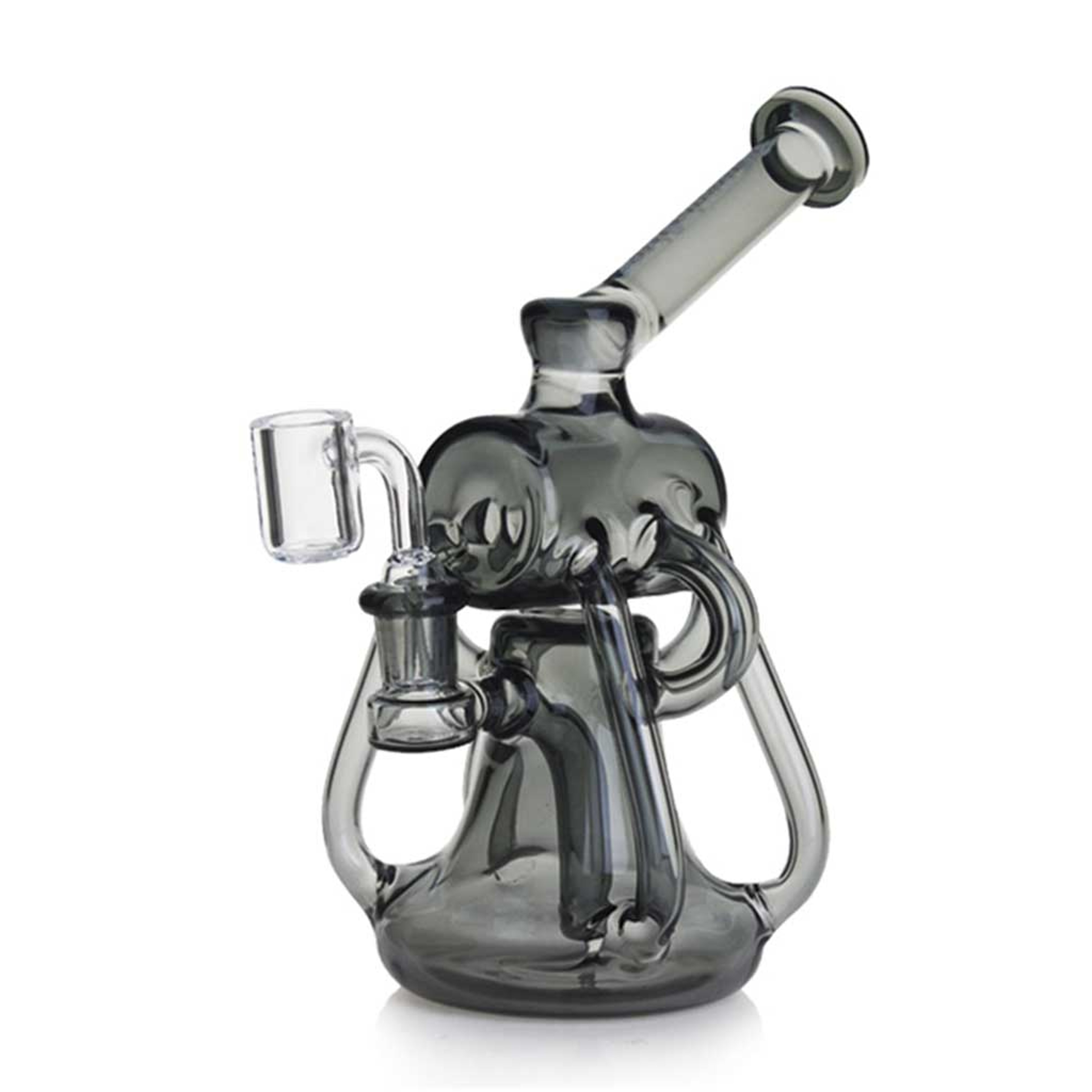 Preview pic of PHOENIX STAR 8 INCH DUAL CHAMBER CYLINDER TOP RECYCLER DAB RIG