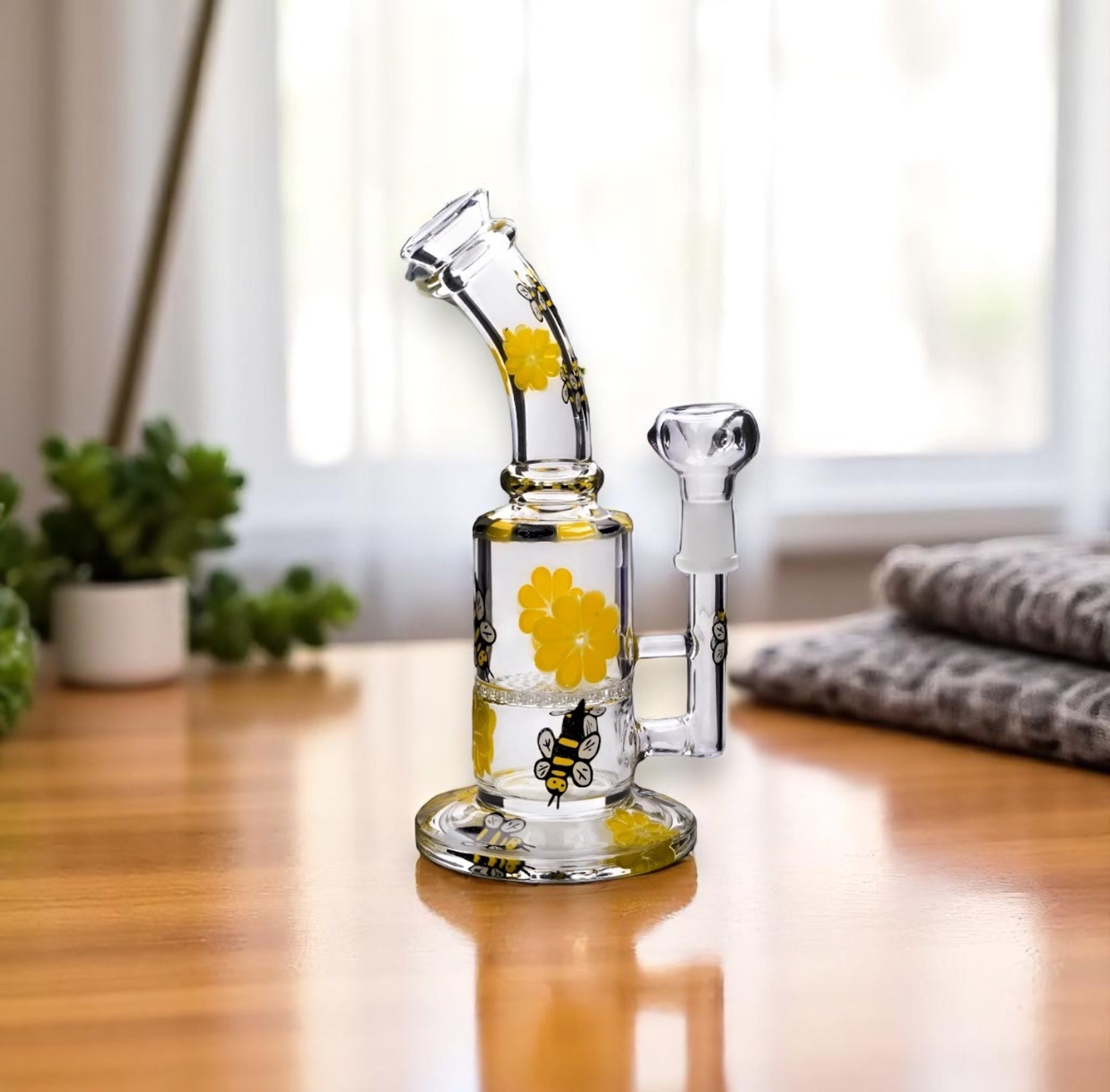 Preview pic of Thick Glass Perc 14mm Bees & Flowers