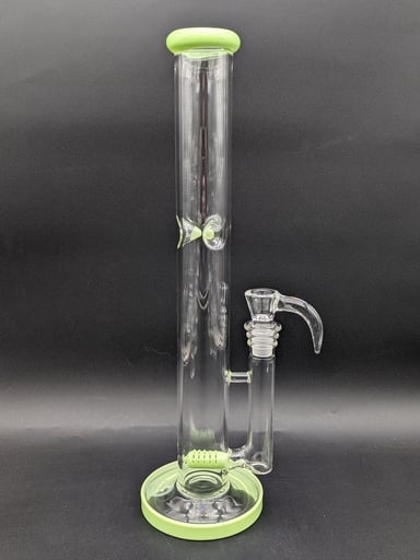 Preview pic of GREEK GLASS KINGSTEM TUBE w/ 6 HOLE SLIDE WITH HORN