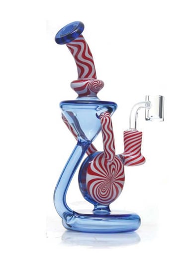 Preview pic of PHOENIX STAR AMERICAN NORTHSTAR GLASS & INSERT PERC RECYCLER DAB RIG