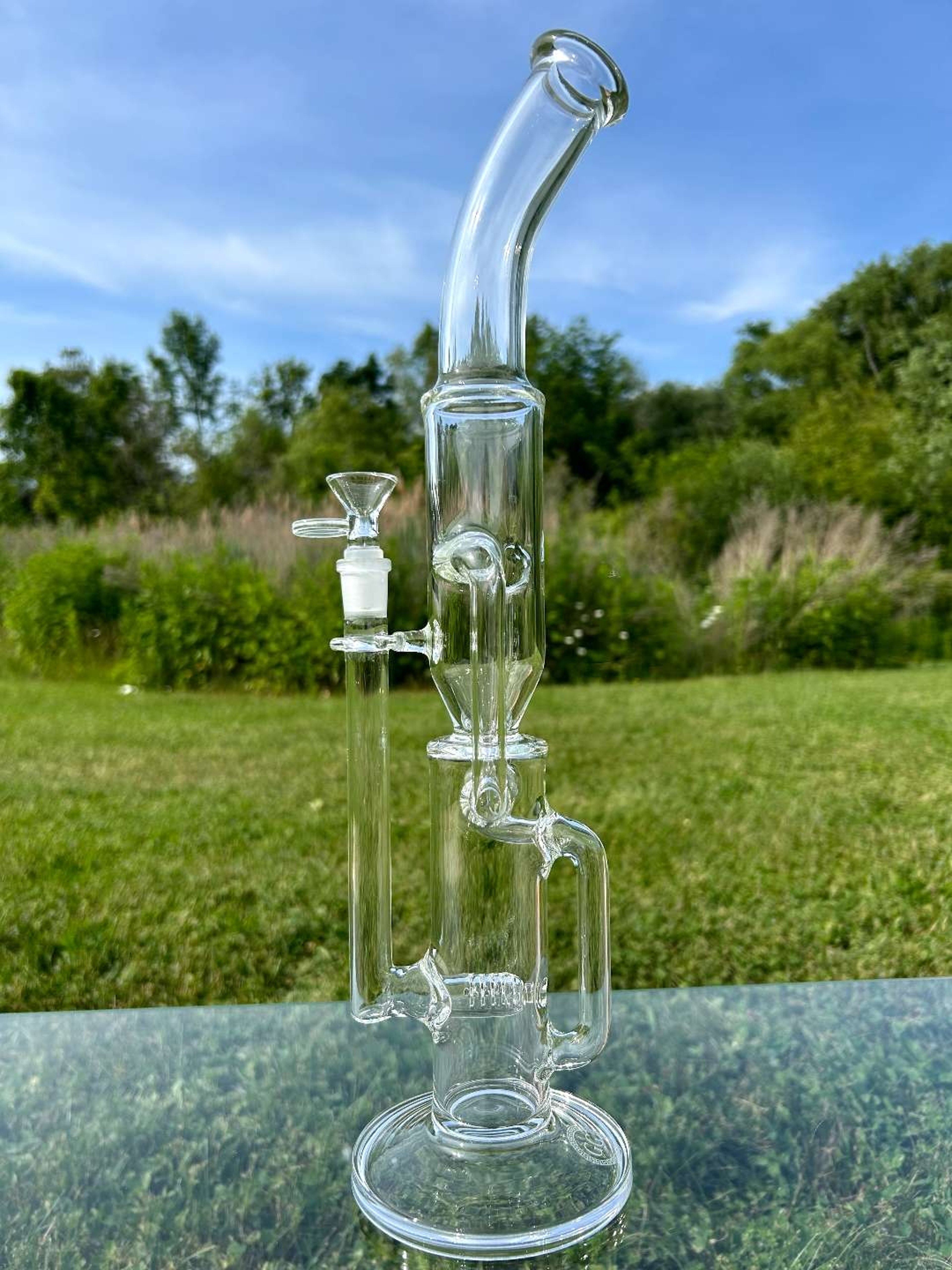 Preview pic of Greek Glass 16.5" Recycler 2.0 Bong