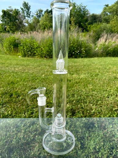 Preview pic of Greek Glass Threeline to 360 Grid Cap Tube w/ Opal