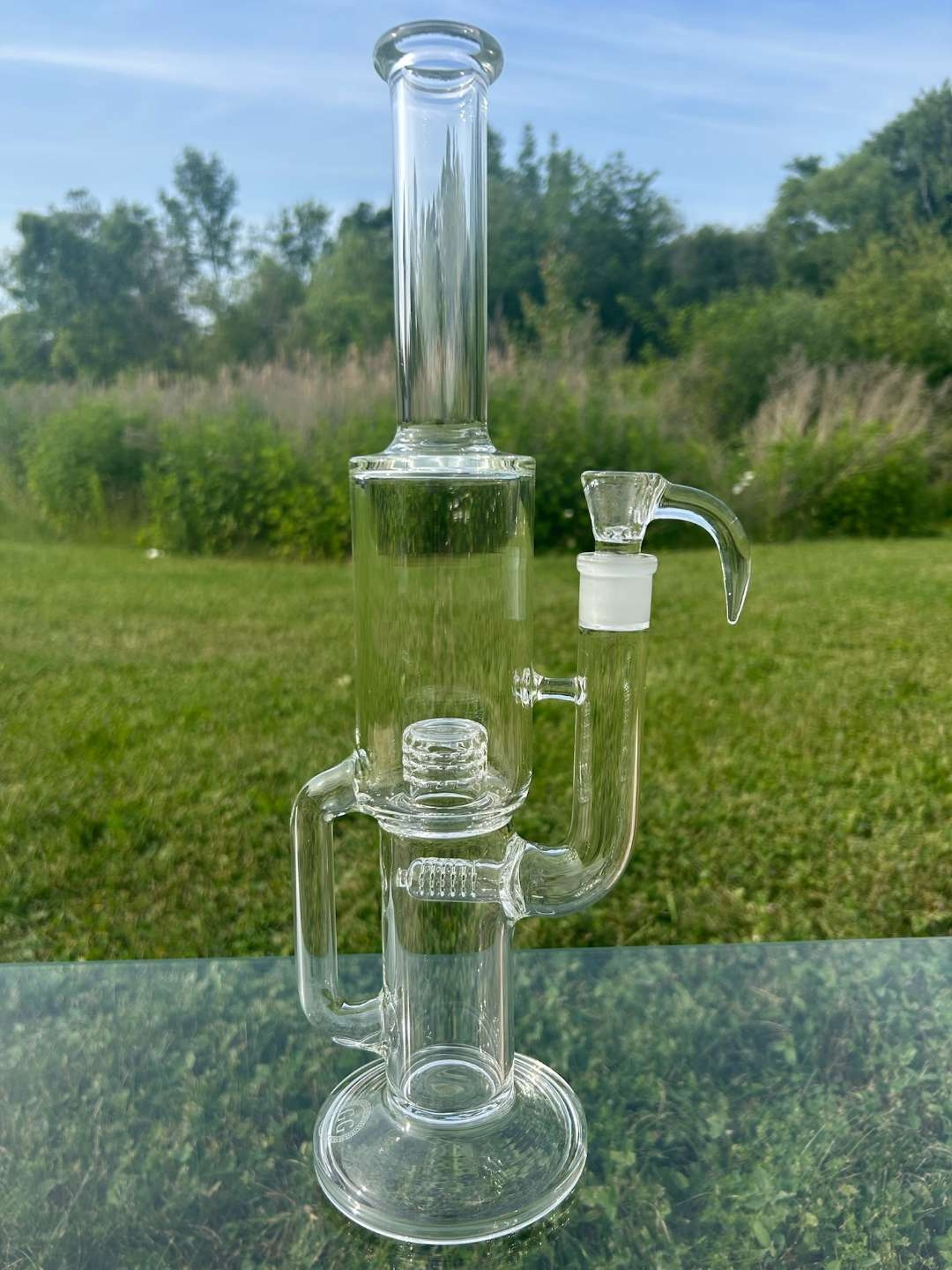 Preview pic of Greek Glass 360º Grid Cap Drop Recycler