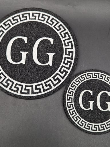 Preview pic of GREEK GLASS GLOW IN THE DARK ROUND MOOD MATS