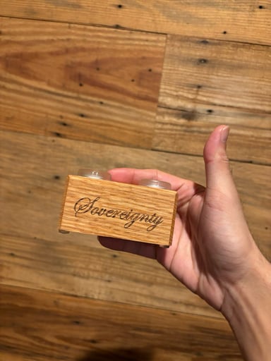 Preview pic of Sovereignty wooden double hole slide stand holder