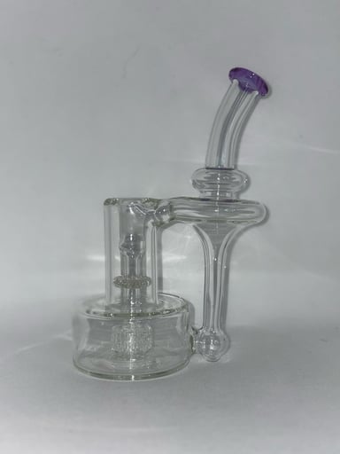Preview pic of Elevar Glass Rbr Rig W/ Purple Mouthpiece