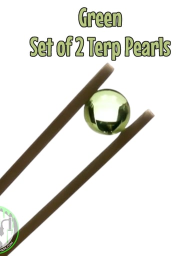 Preview pic of Bear Quartz - 6mm Terp Pearls • Set Of Two (Green)