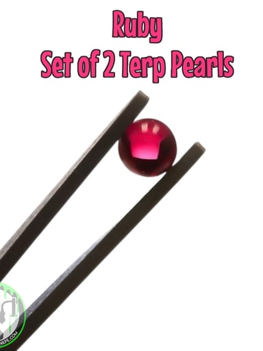 Preview pic of Bear Quartz - 6mm Terp Pearls • Set Of Two (Ruby)