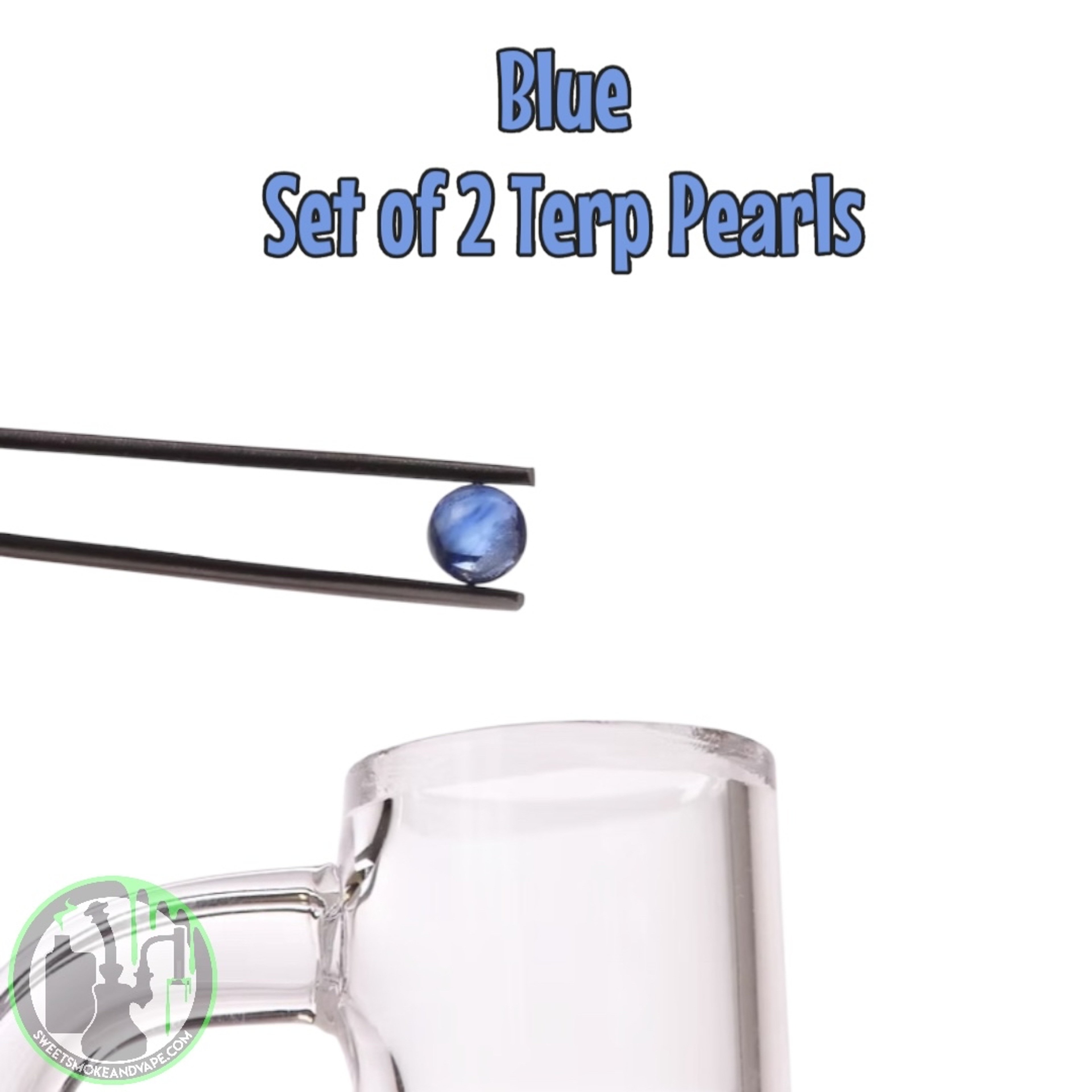 Preview pic of Bear Quartz - 6mm Terp Pearls • Set Of Two (Blue)