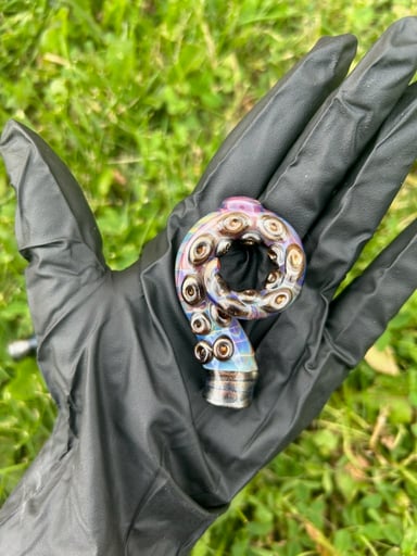 Preview pic of Mako Glass Puffco Pivot Mouthpiece | Tentical - Amber Purple