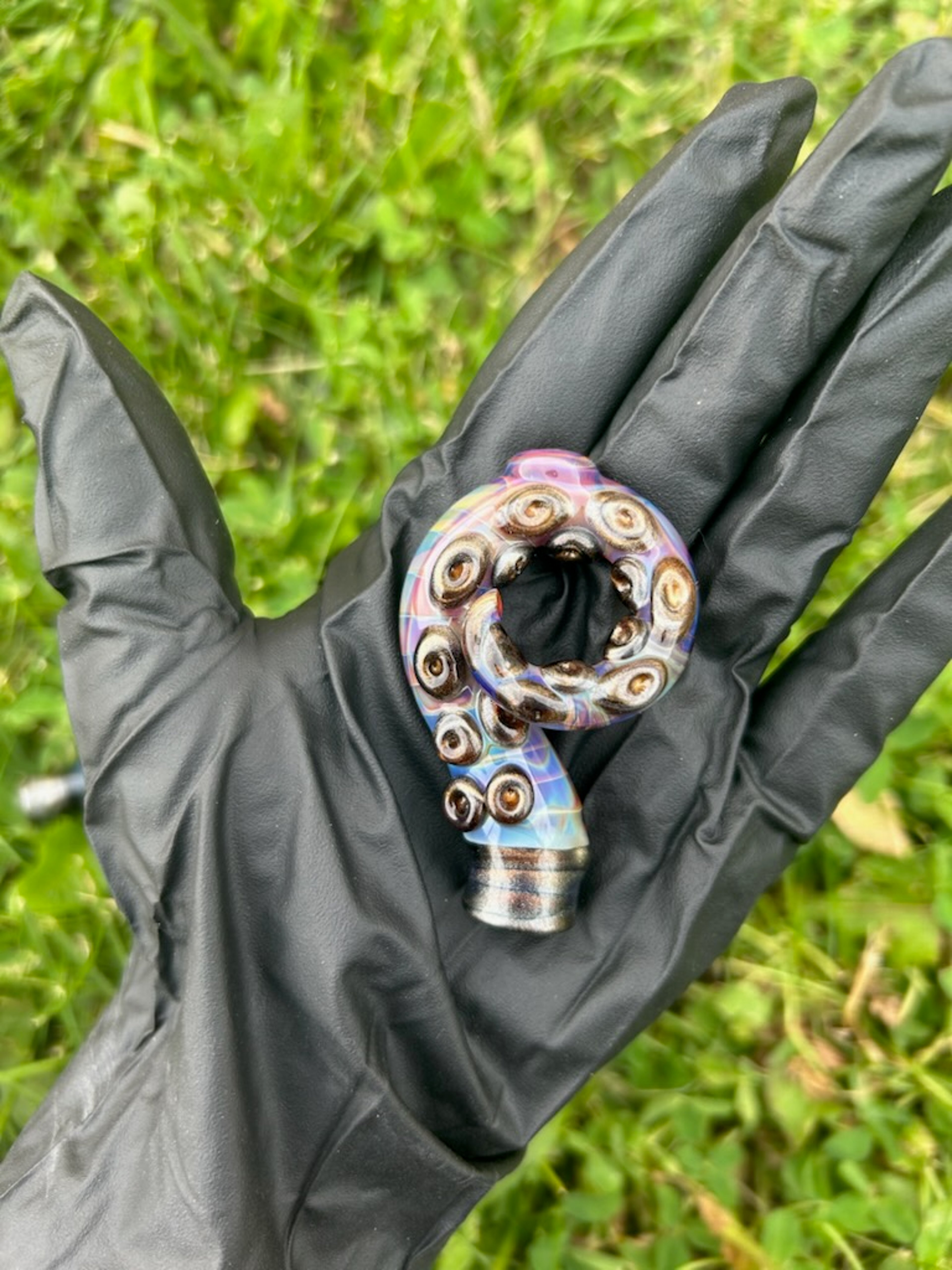 Preview pic of Mako Glass Puffco Pivot Mouthpiece | Tentical - Amber Purple