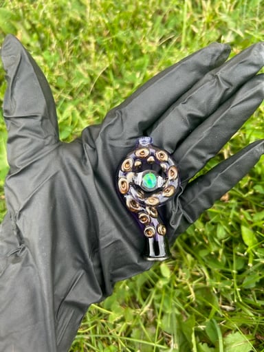 Preview pic of Mako Glass Puffco Pivot Mouthpiece | Tentical - Purple w/ Opal