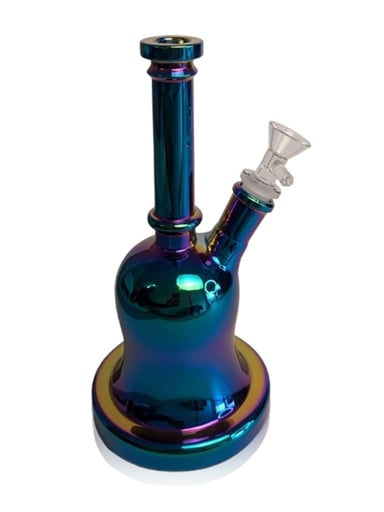 Preview pic of BELL SHAPED METALLIC GLASS BONG