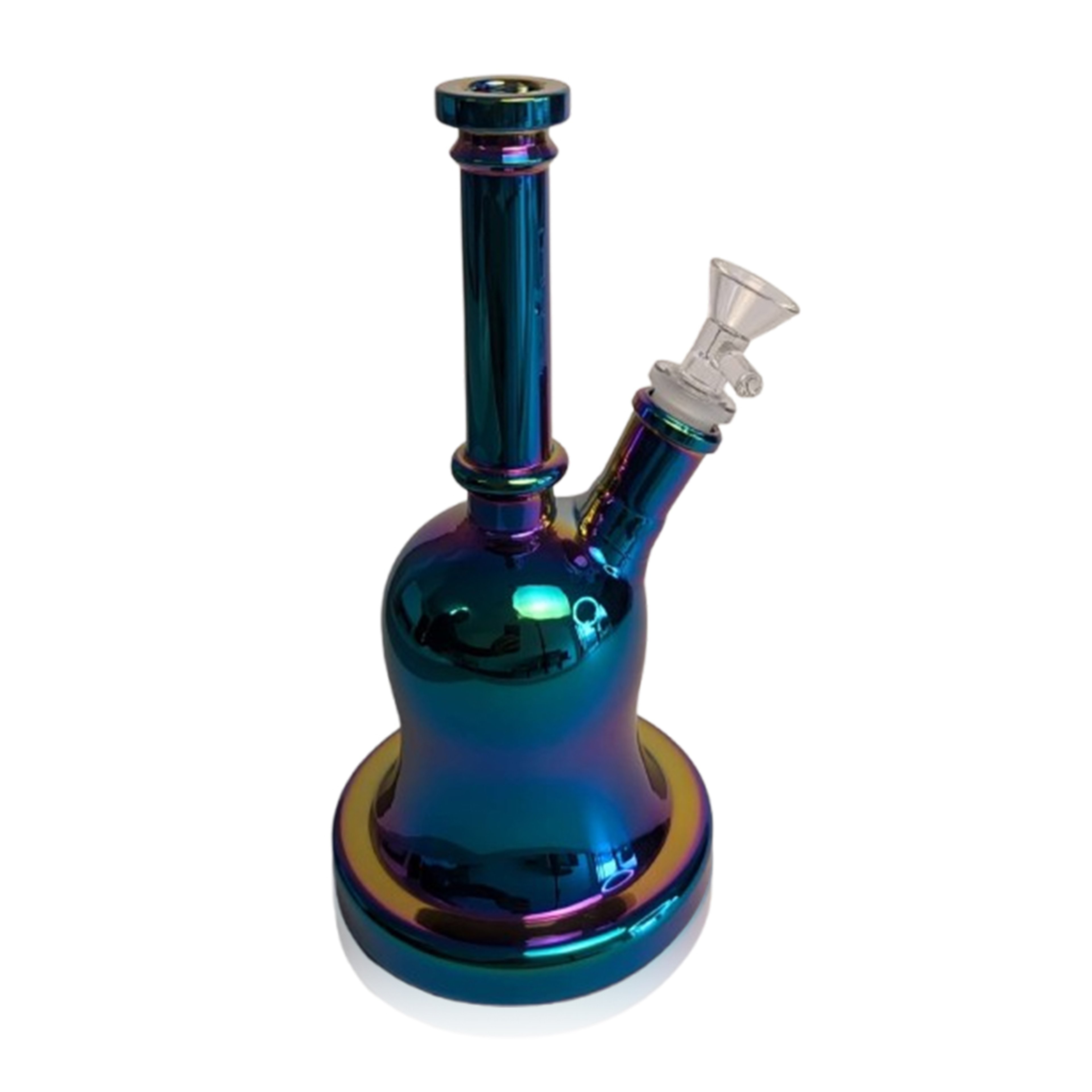 Preview pic of BELL SHAPED METALLIC GLASS BONG