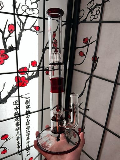 Preview pic of Sovereignty FA Bishop 6-slit Imp w/ Reduction Band acct in Transparent Blood Red