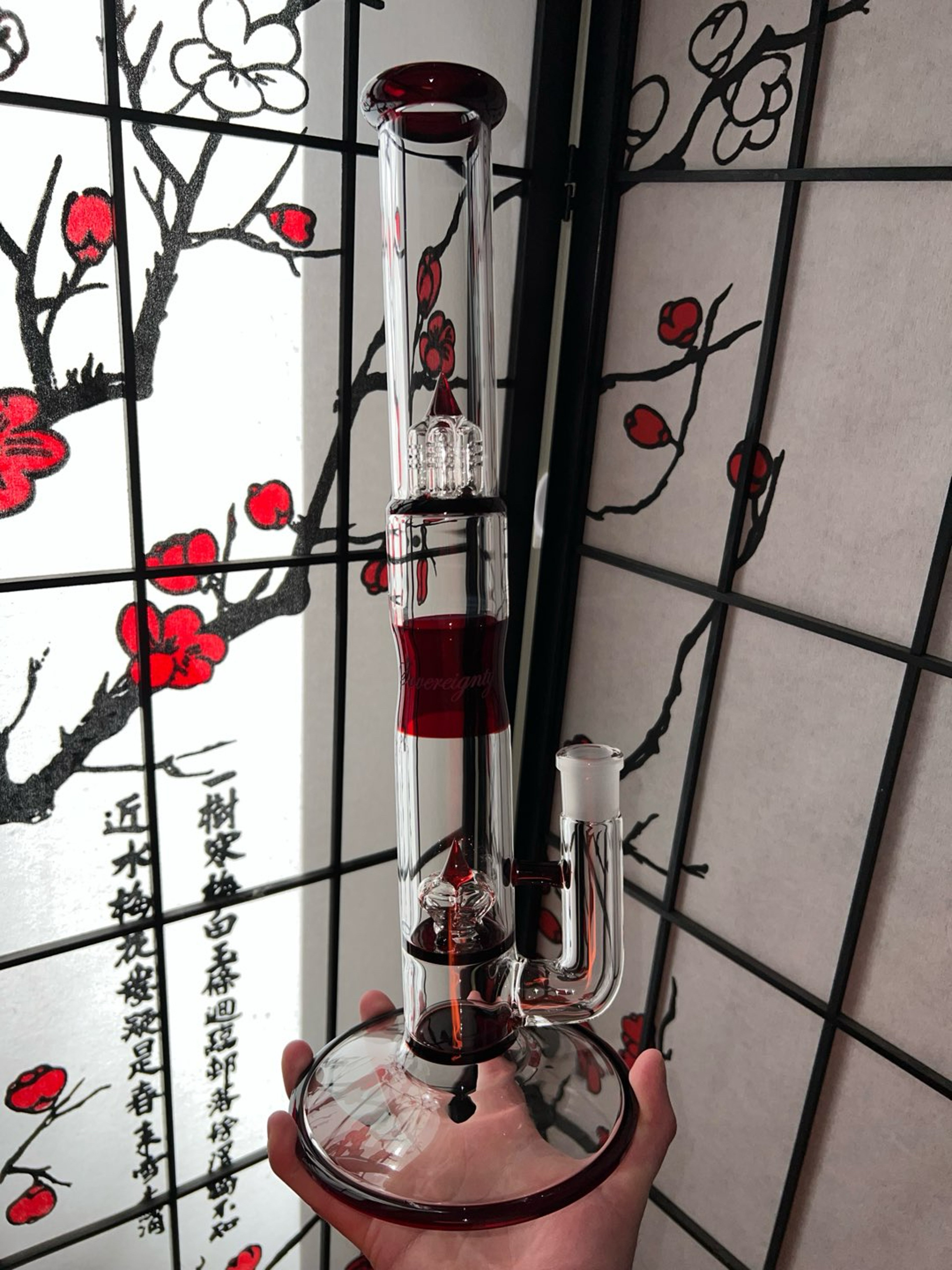 Preview pic of Sovereignty FA Bishop 6-slit Imp w/ Reduction Band acct in Transparent Blood Red