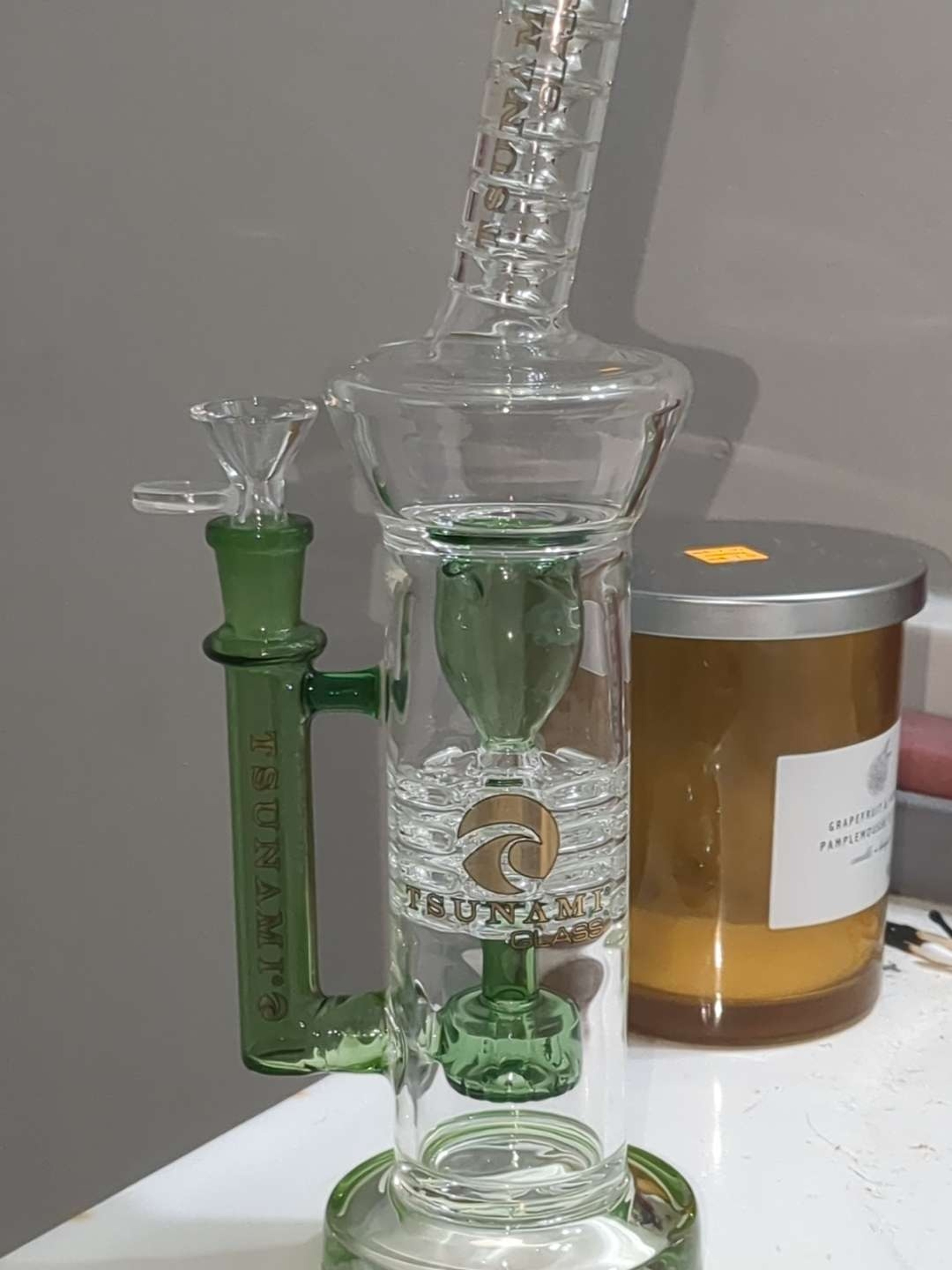 Preview pic of Tsunami Branded Glass Bong