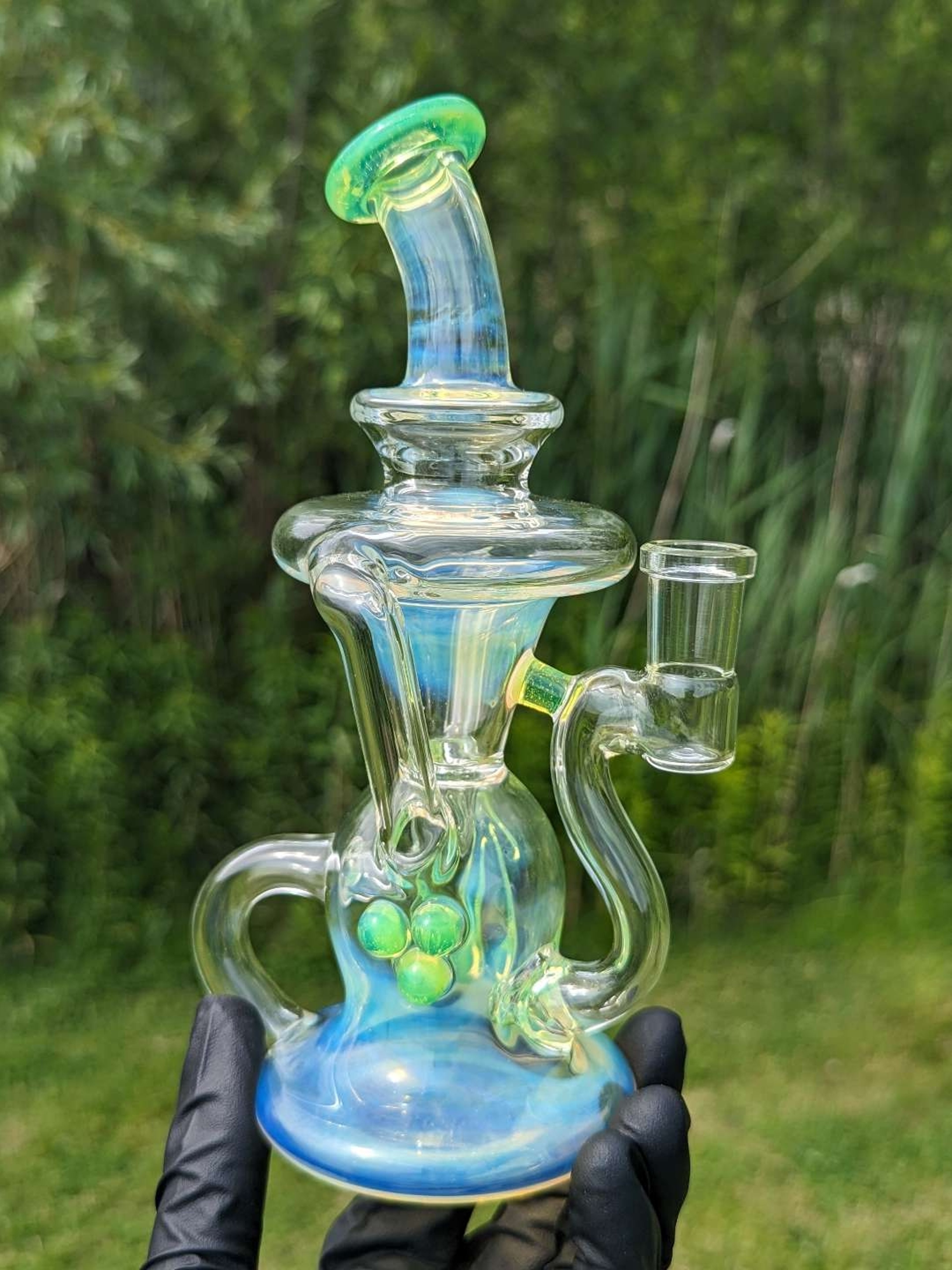 Preview pic of Uzzi Glass Fumed Klein Recycler Dab Rig