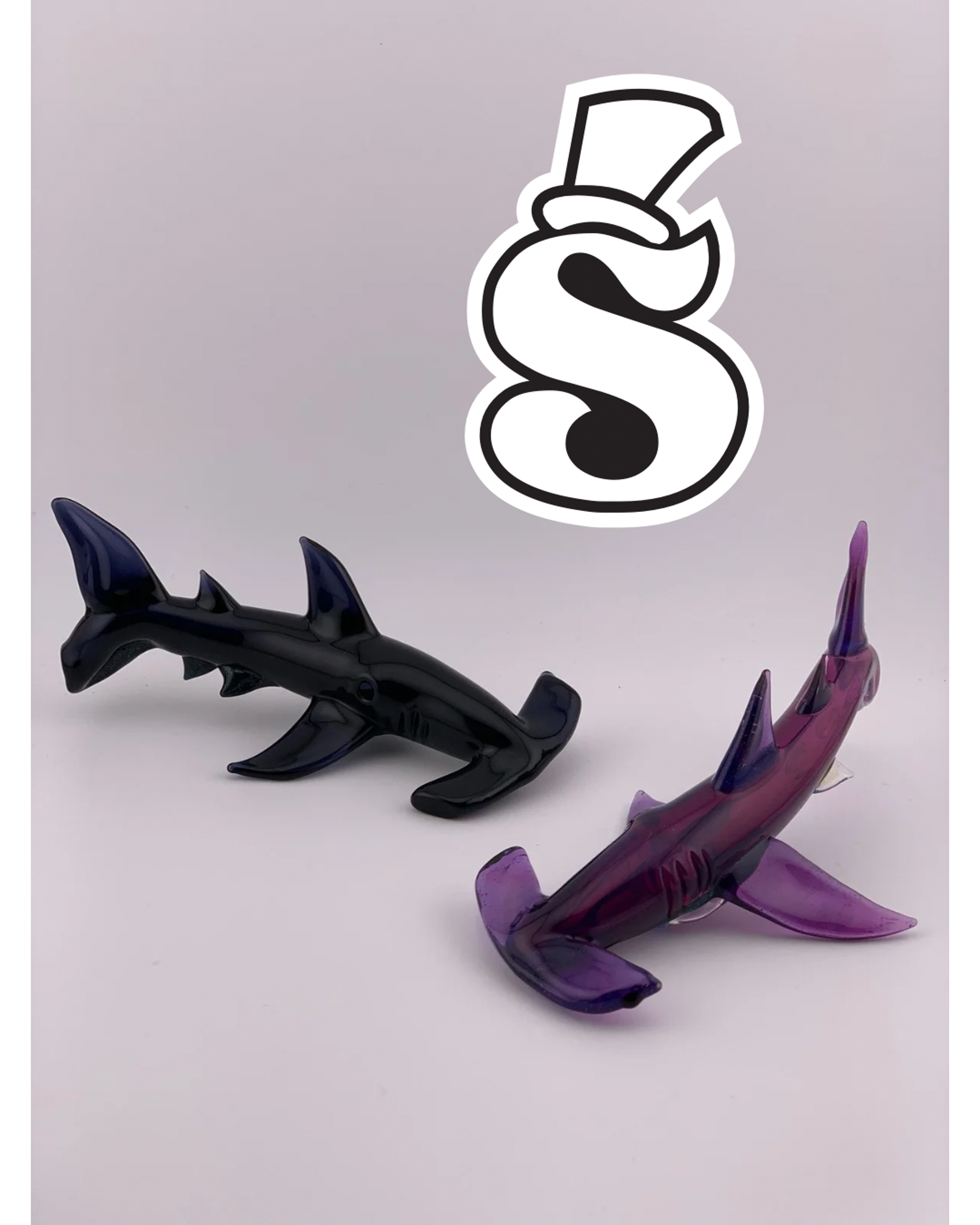Preview pic of Hammerhead Shark Dry Pipes By Mako Glass