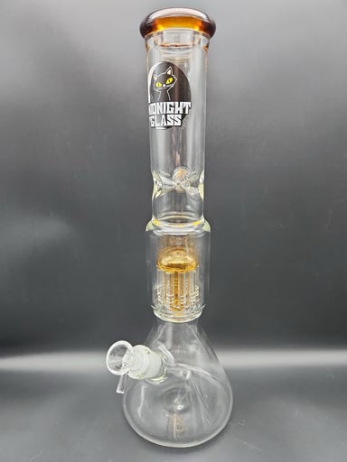 Preview pic of MIDNIGHT GLASS 15.5" CLASSIC BEAKER W/ TREE PERC