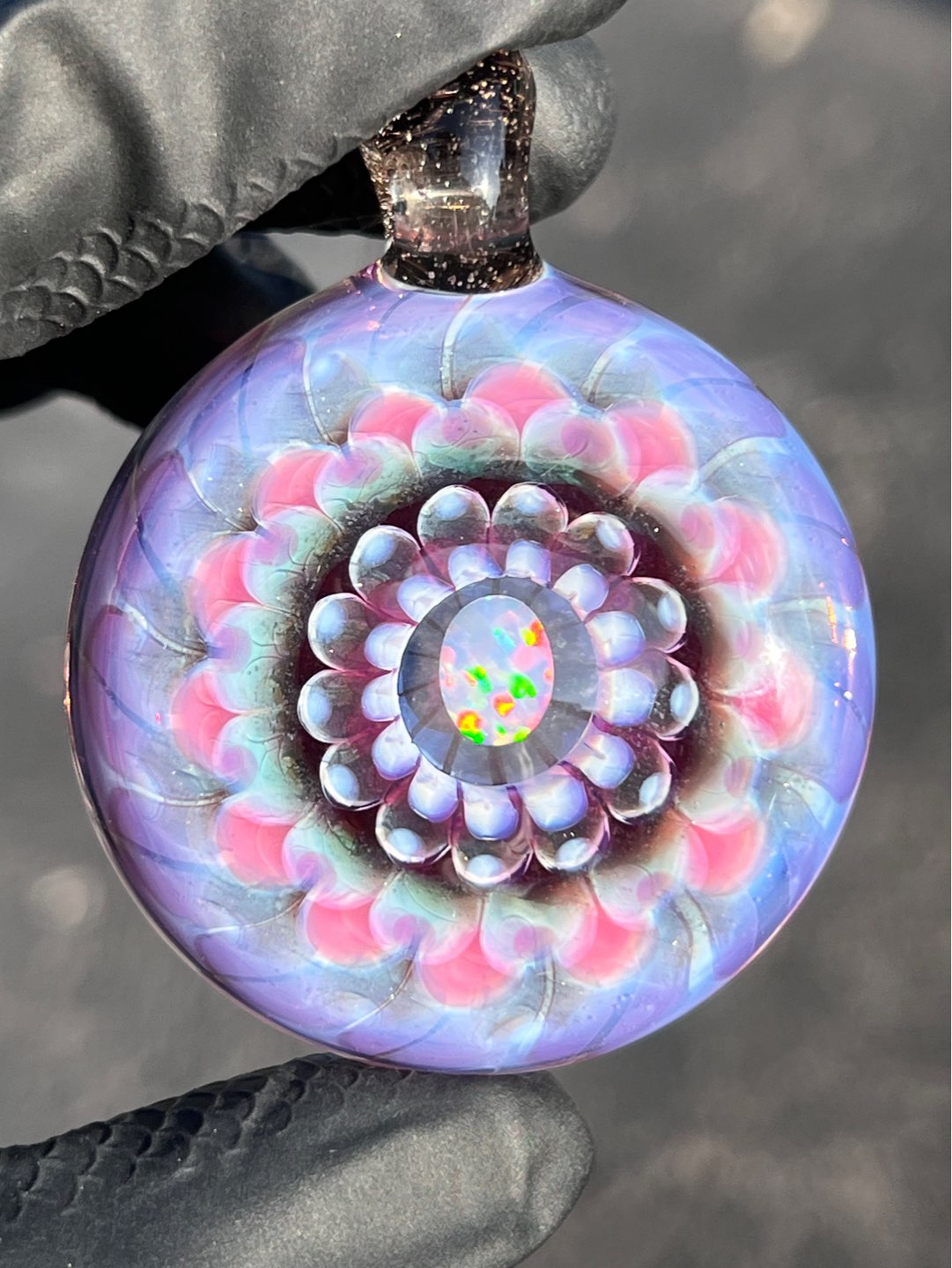Preview pic of Juju glass dot stack pendant