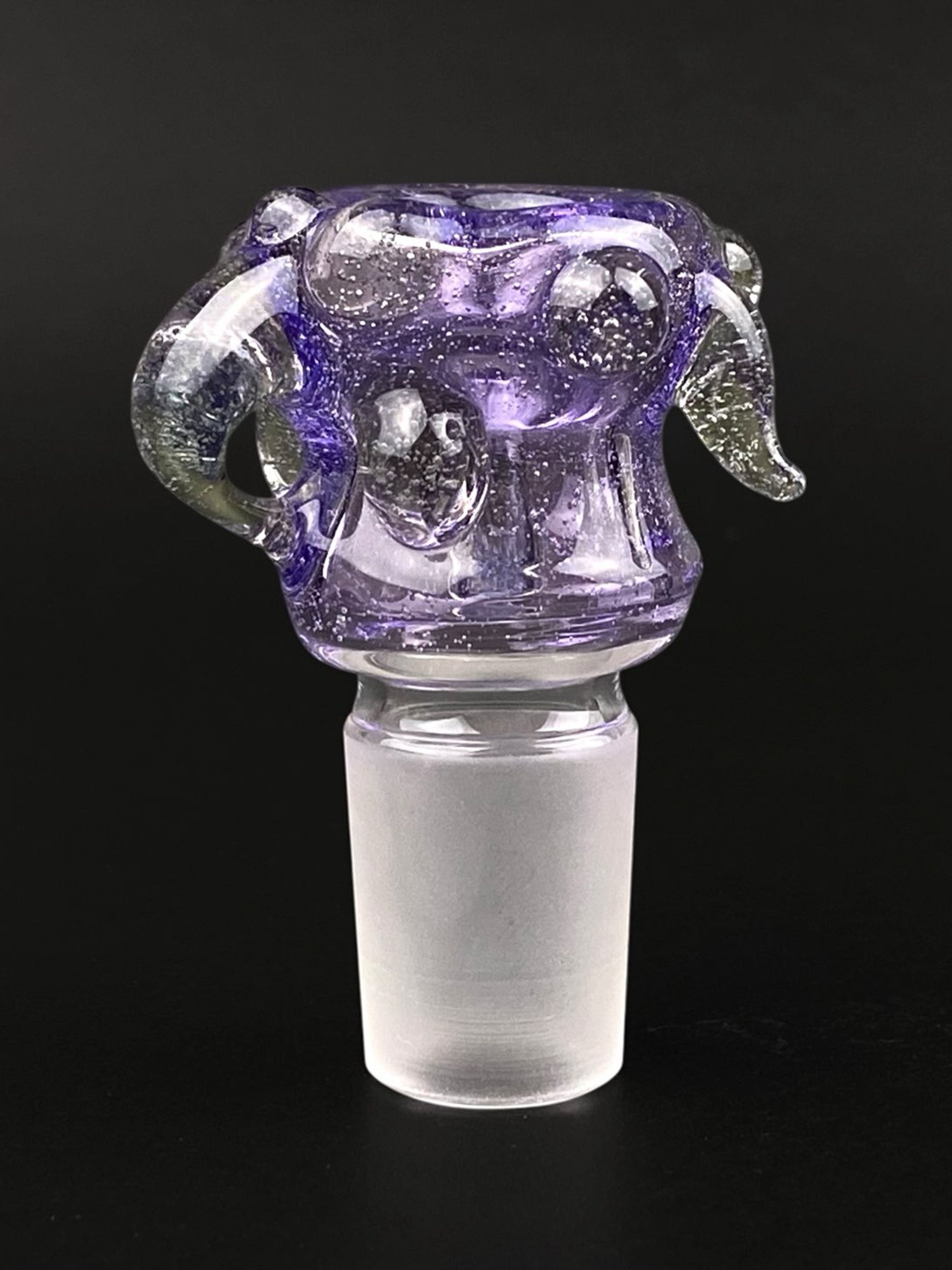 Preview pic of 18mm Glass Bowl Slide – Single Hole by The Beardless Menace