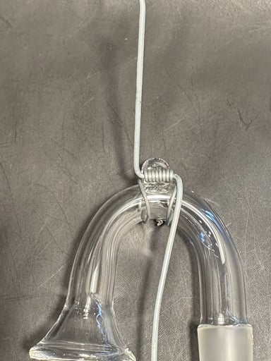 Preview pic of Glass Vapor Curve Skillet 18mm Male Joint Ti Power Titanium Pad