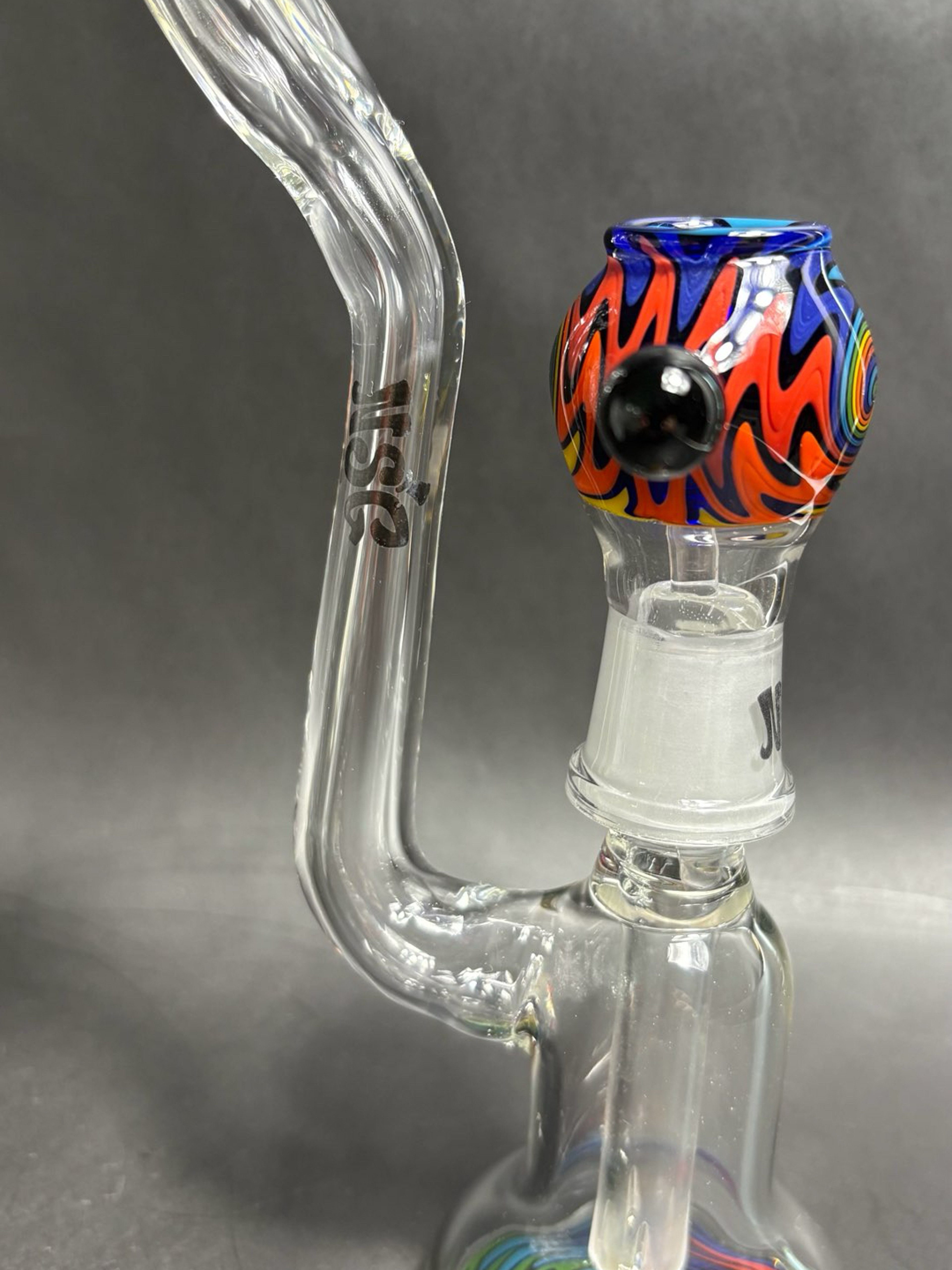 Preview pic of Worked Heady NSG Glass Mini 18mm Rig Set with Matching Dome and Quartz Nail
