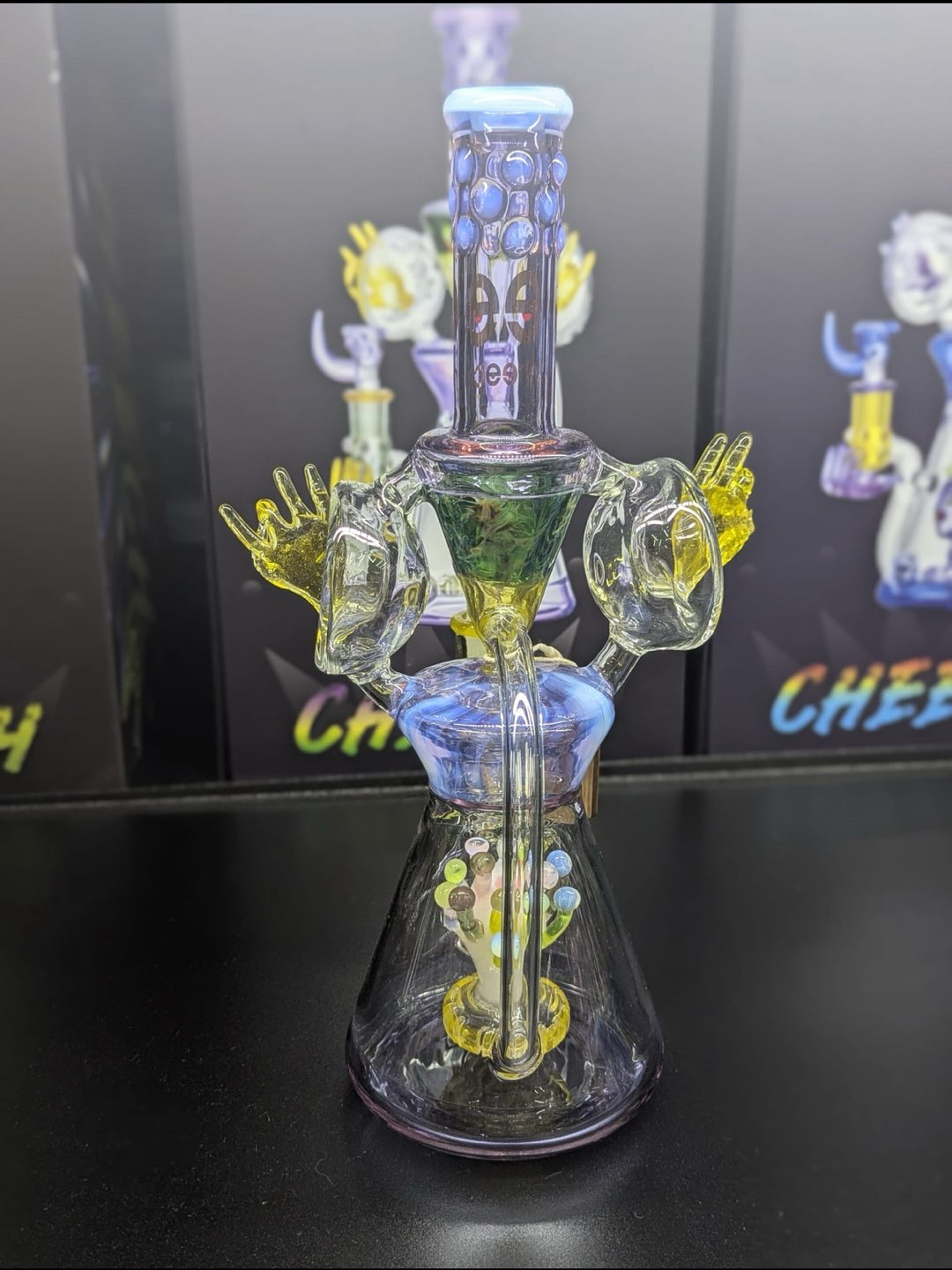 Preview pic of Cheech intricate hand bong rare
