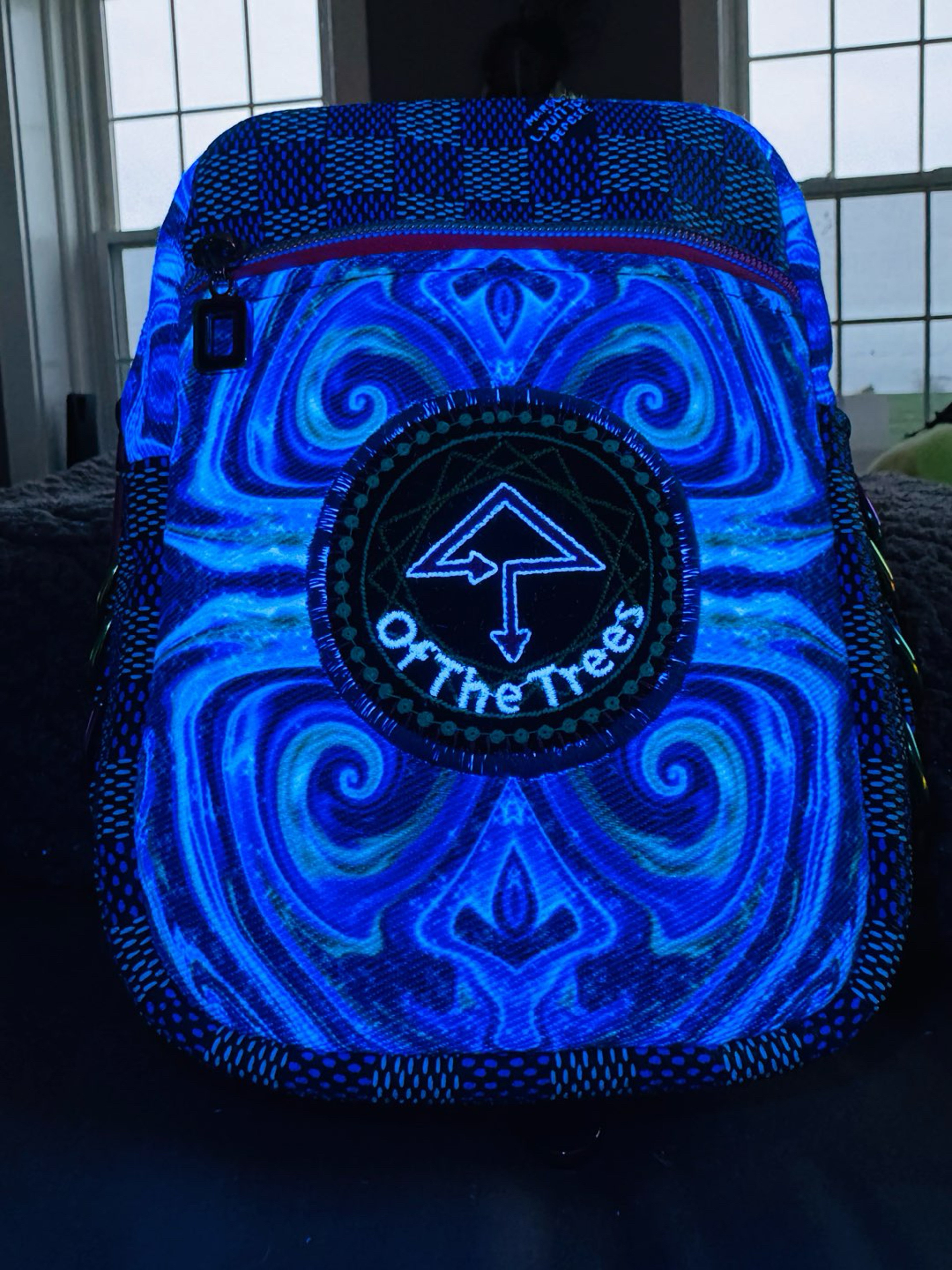 Preview pic of 🔥1/1  CUSTOM HANDMADE🔥 UV BACKPACK 🎒 /CROSSBODY RAVE BACKPACK QUALITY 🧐
