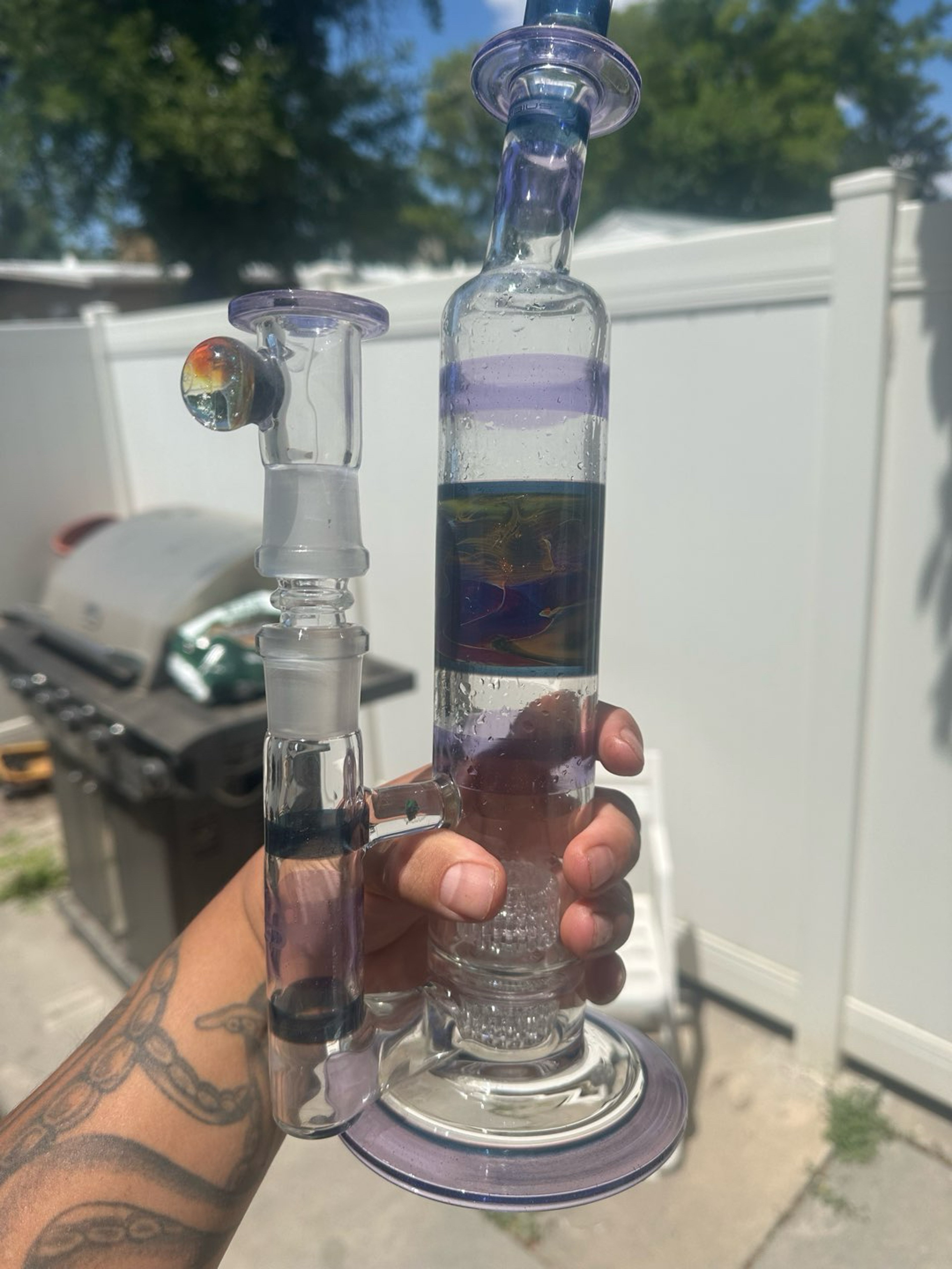 Preview pic of Mobius 50t circle custom transparent purple and blue denim with no name tech