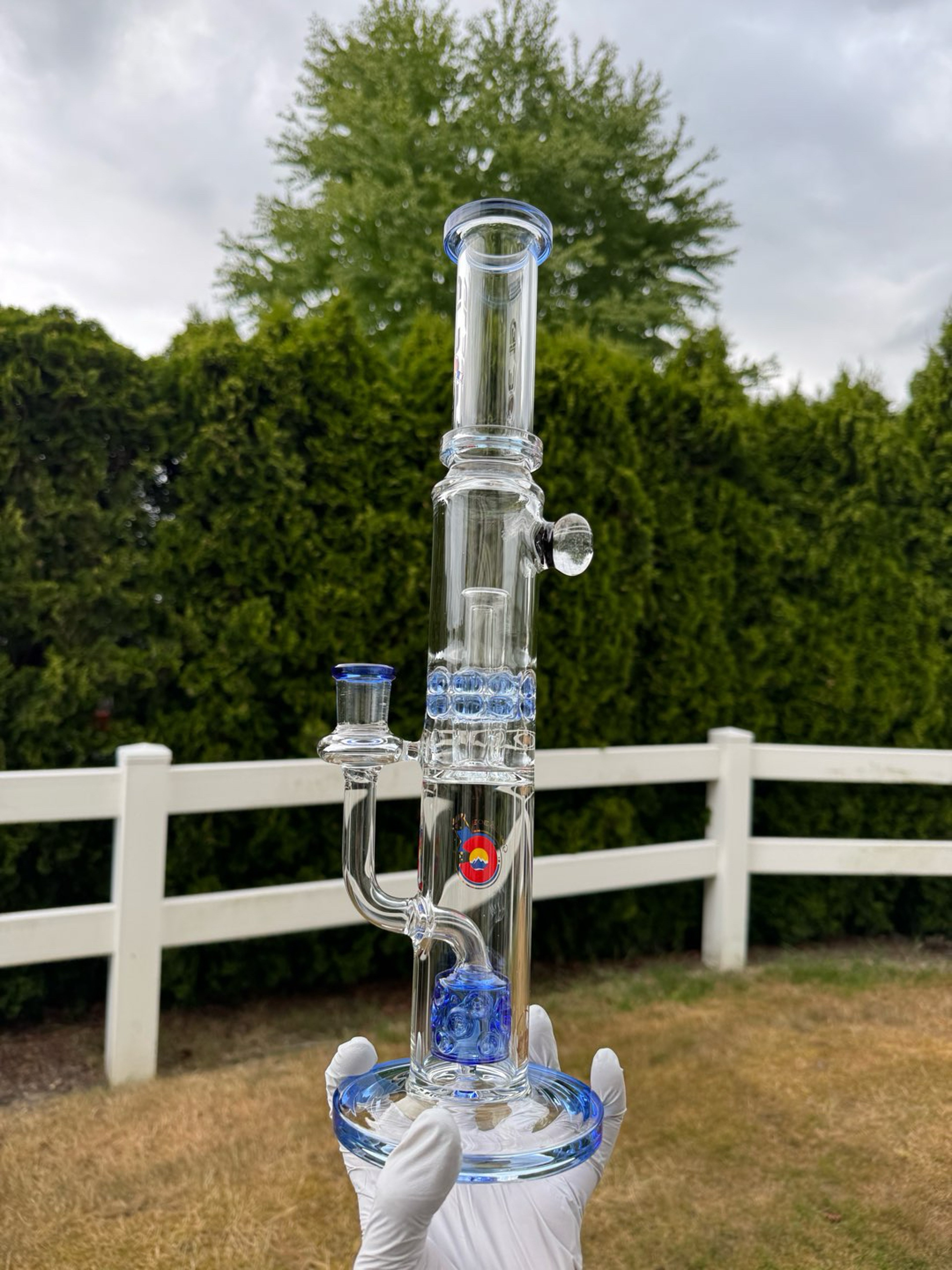 Preview pic of 16” GlassLab303 Dual-Perc Straight Tube 18mm