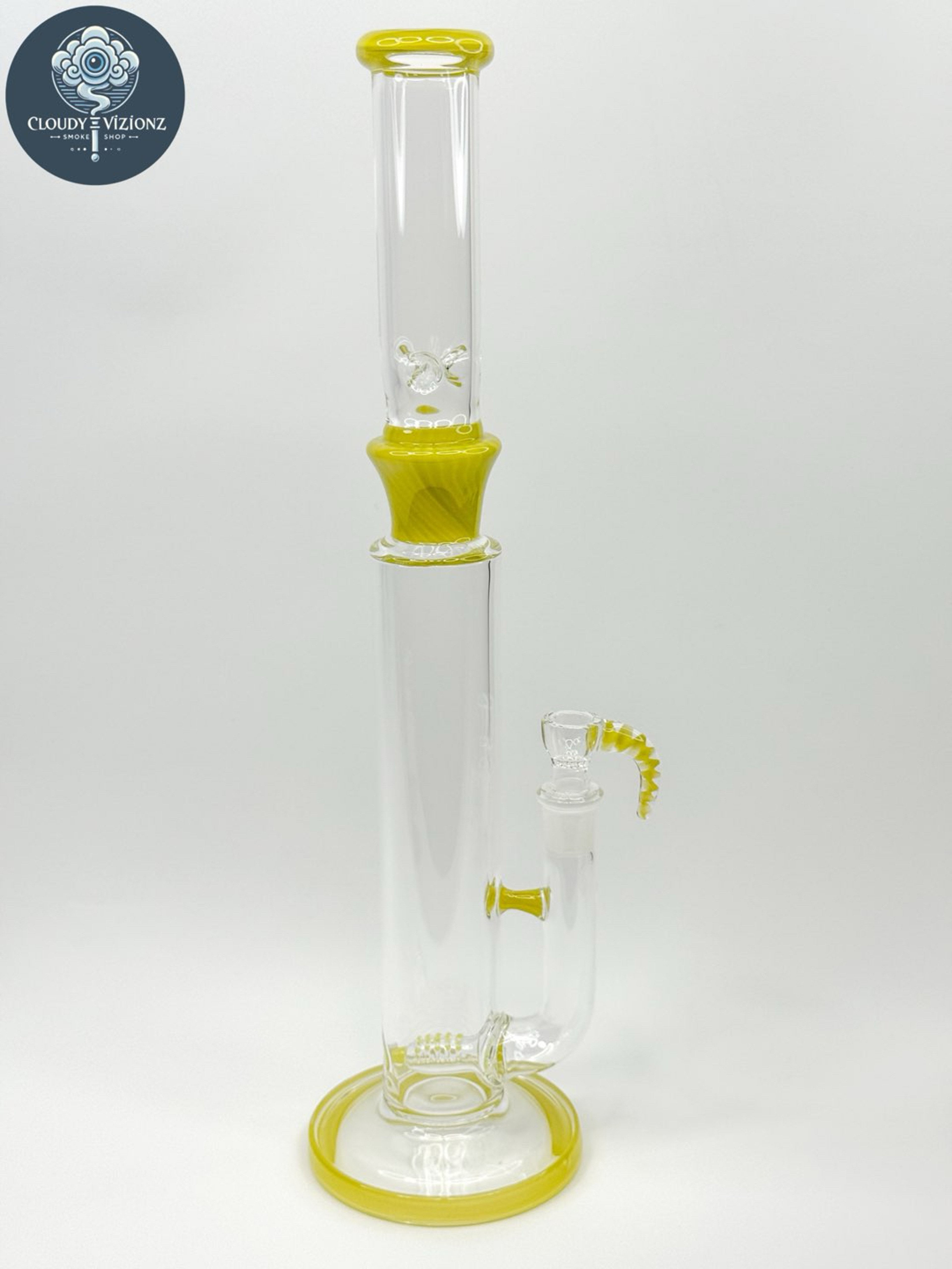 Preview pic of 18” Tall Straight Tube Bong + Horn Bowl