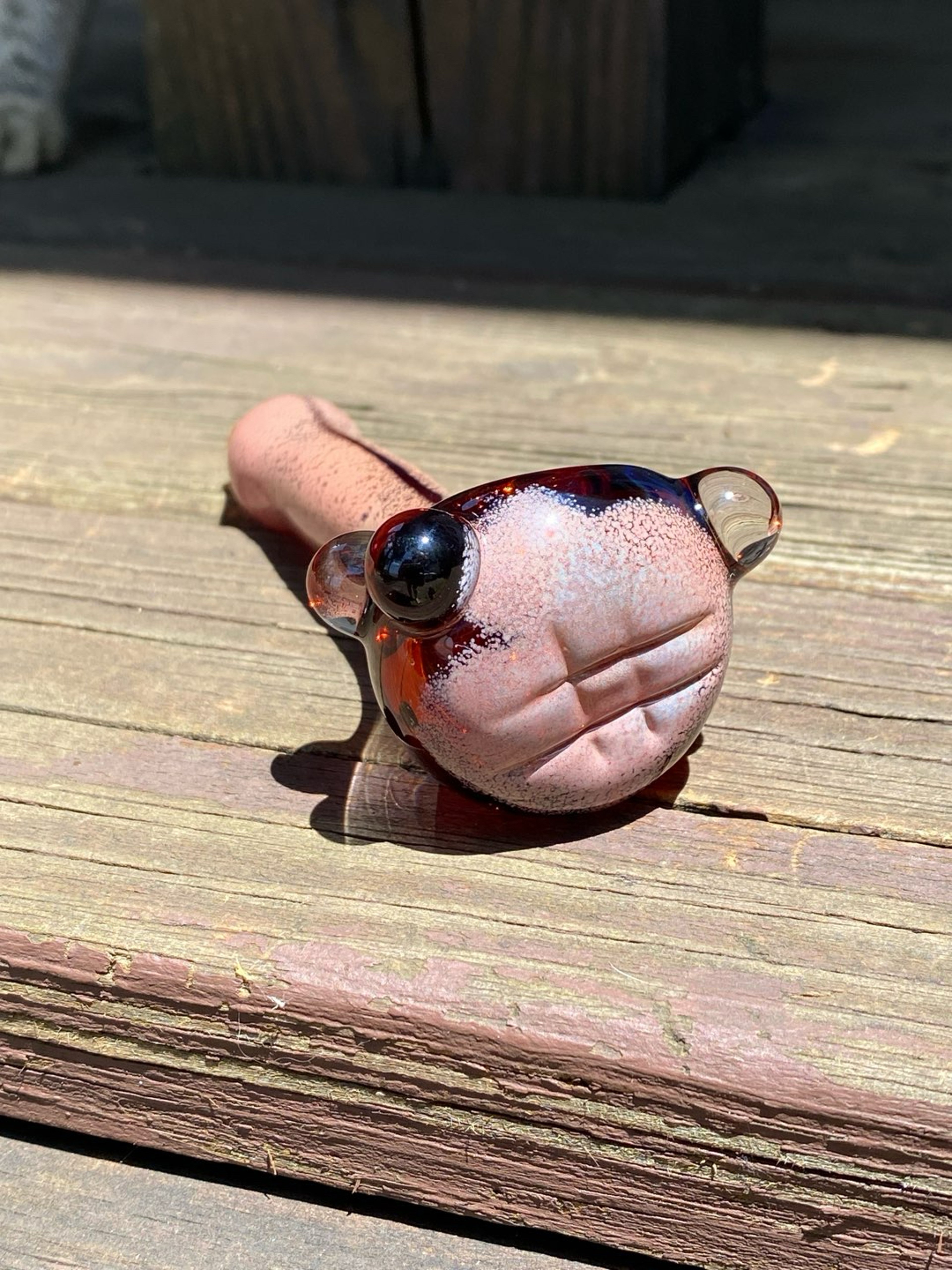 Preview pic of Dragons Blood Frit Carved Pipe