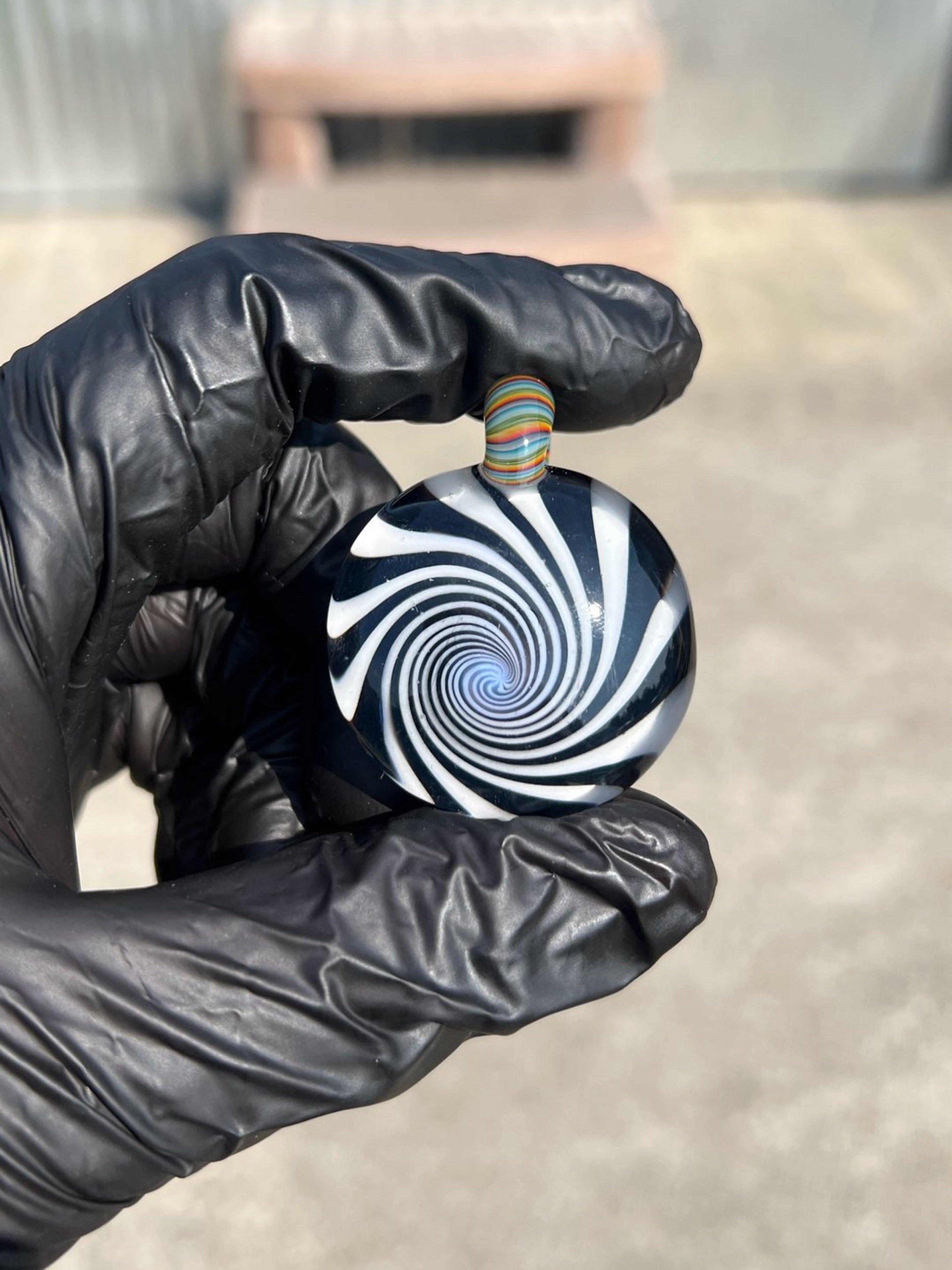 Preview pic of Spiral Pendant with Rainbow Bail