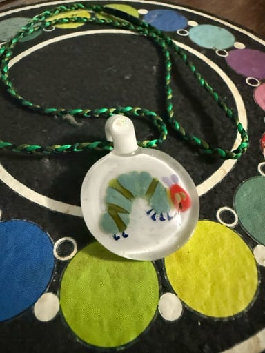 Preview pic of Avi Glass Hungry Caterpillar Pendant