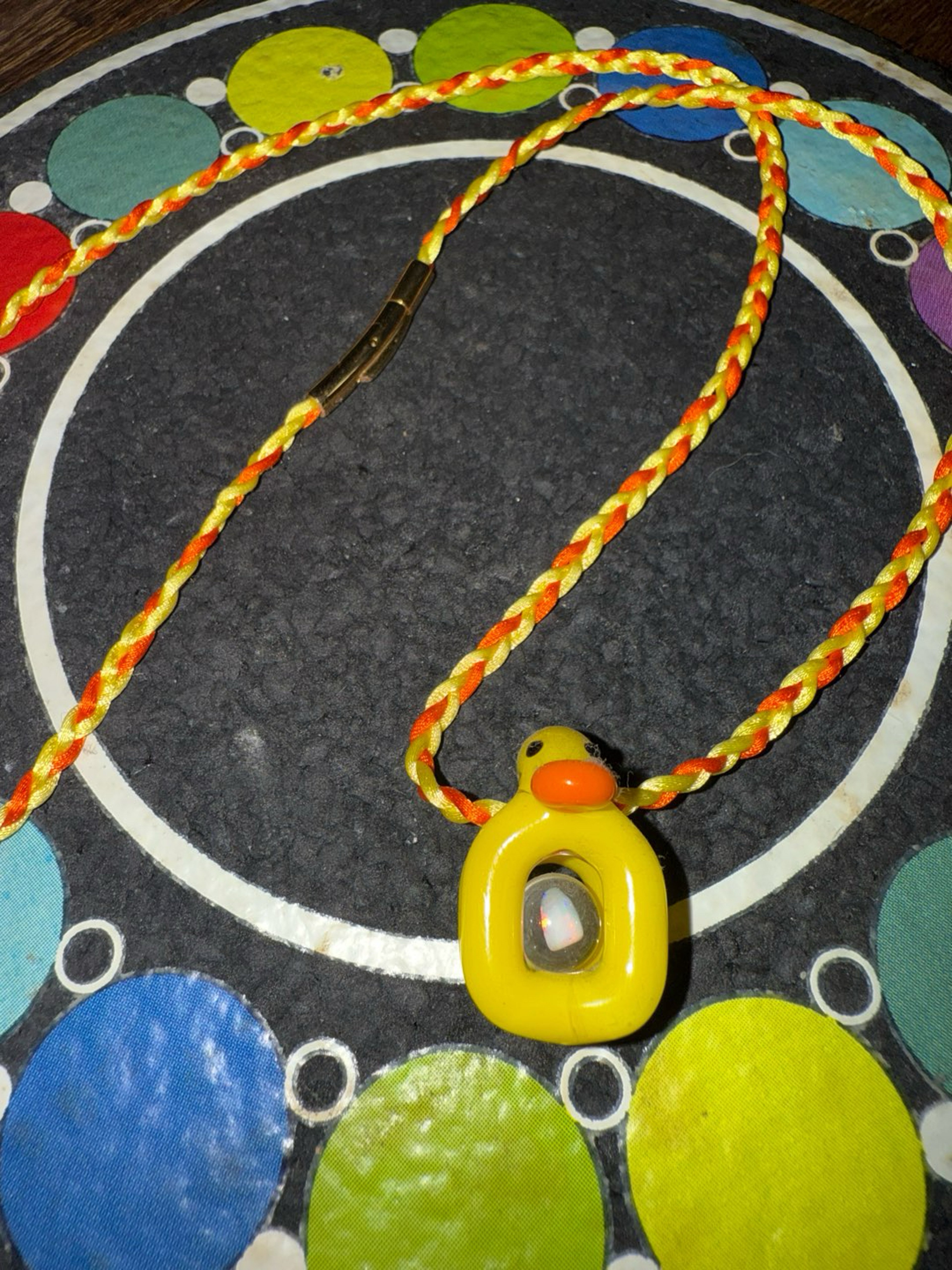 Preview pic of JNG Glass Duck Opal Loop Pendant