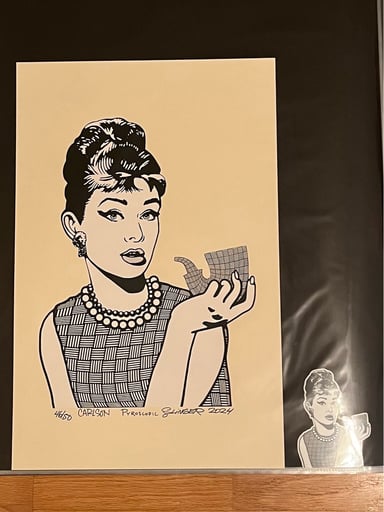 Preview pic of Audrey Chipstack 11x17 Print by Slinger x Chris Carlson x Pyroscopic