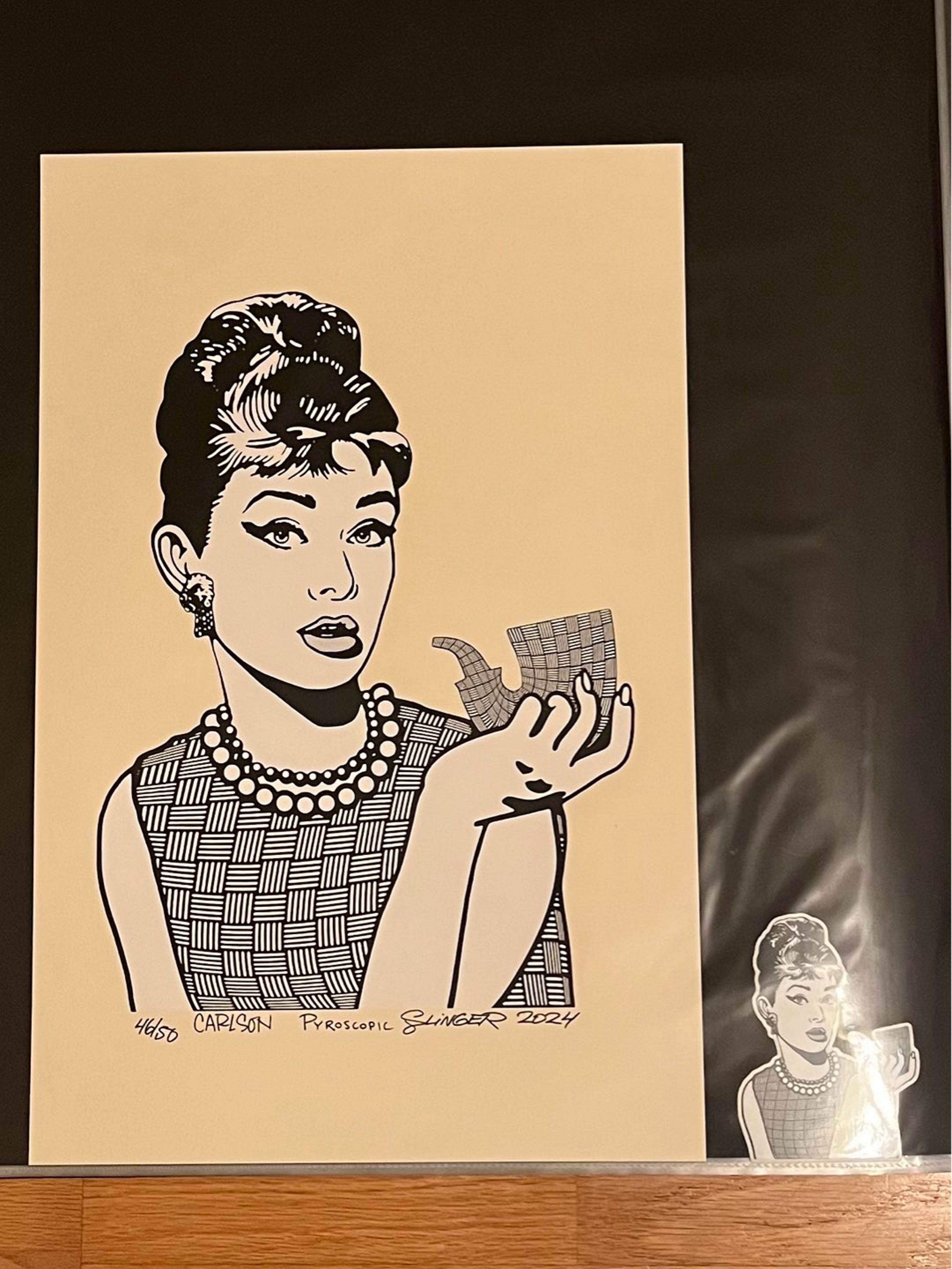 Preview pic of Audrey Chipstack 11x17 Print by Slinger x Chris Carlson x Pyroscopic