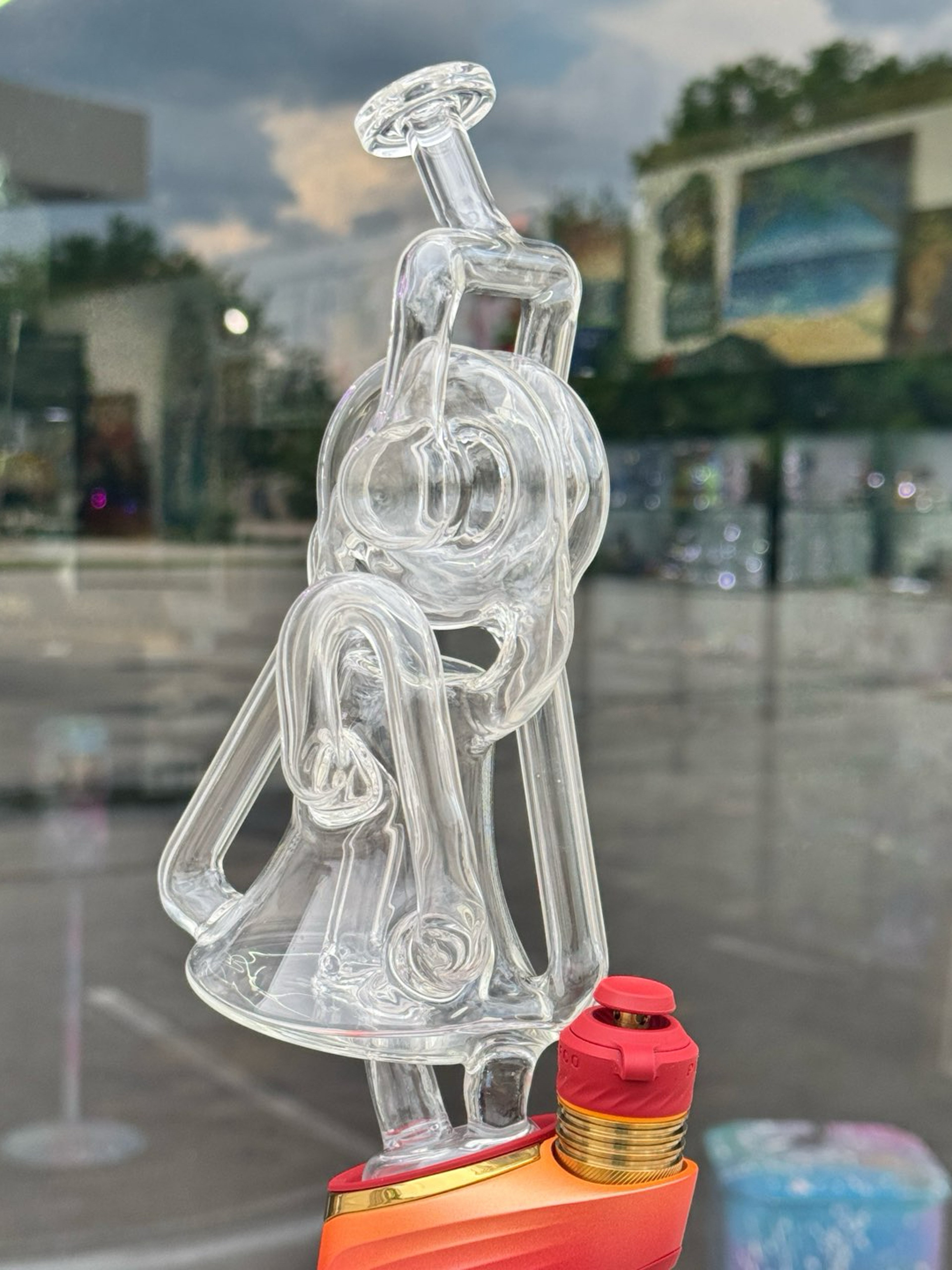 Preview pic of PuffCo Peak Yo-Yo Cycler top by Rowdy Glass