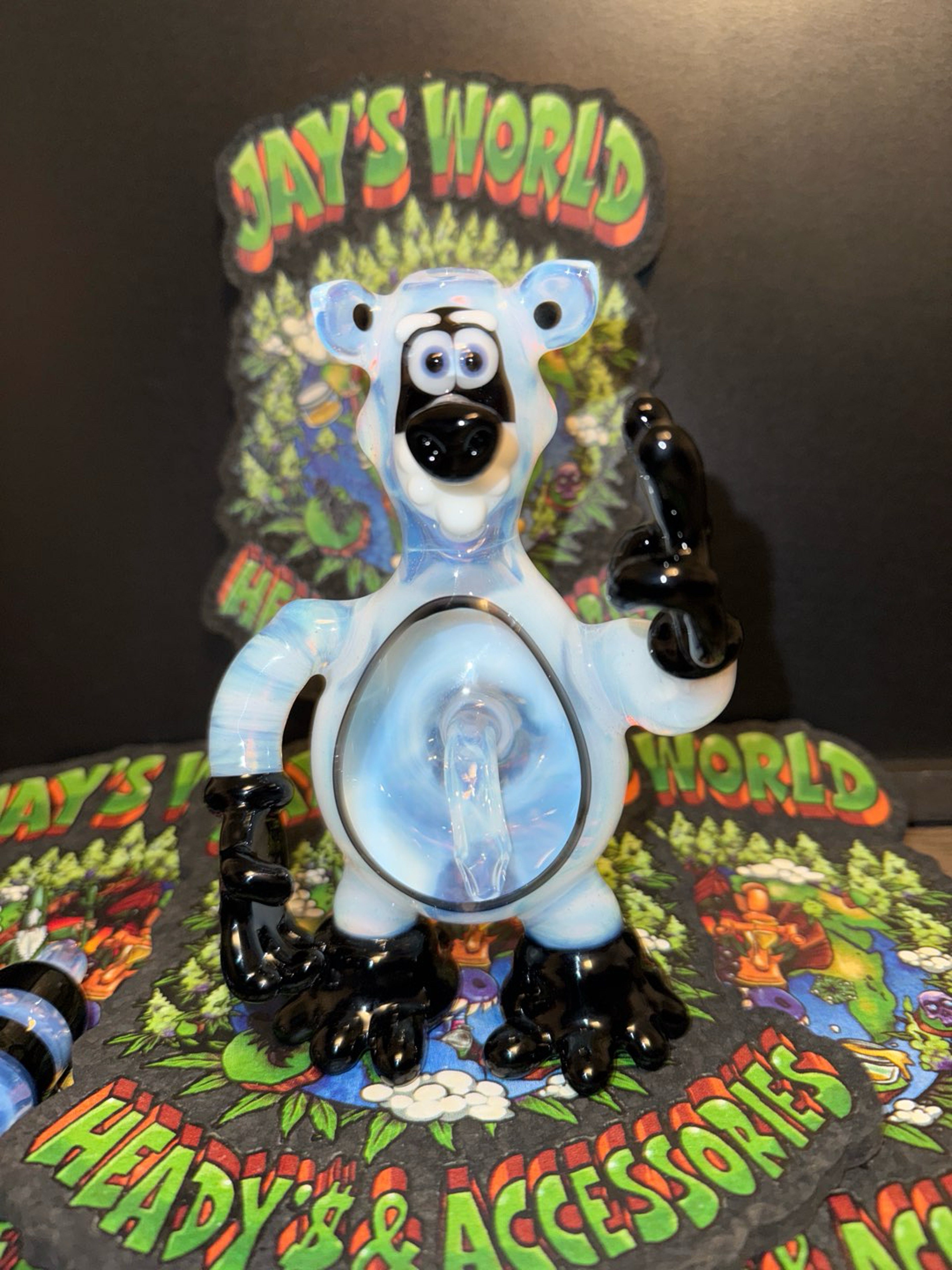 Preview pic of Green belt glass  rig and carb cap