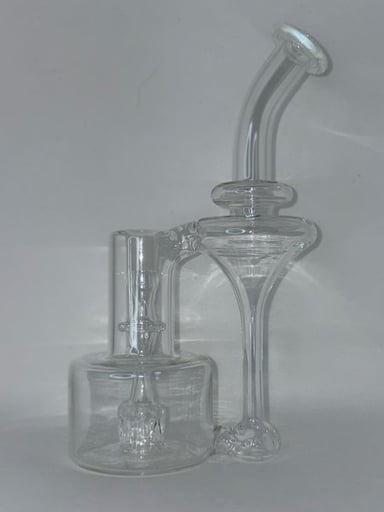 Preview pic of Greek Glass 14mm Rbr With Secret White Mouthpiece