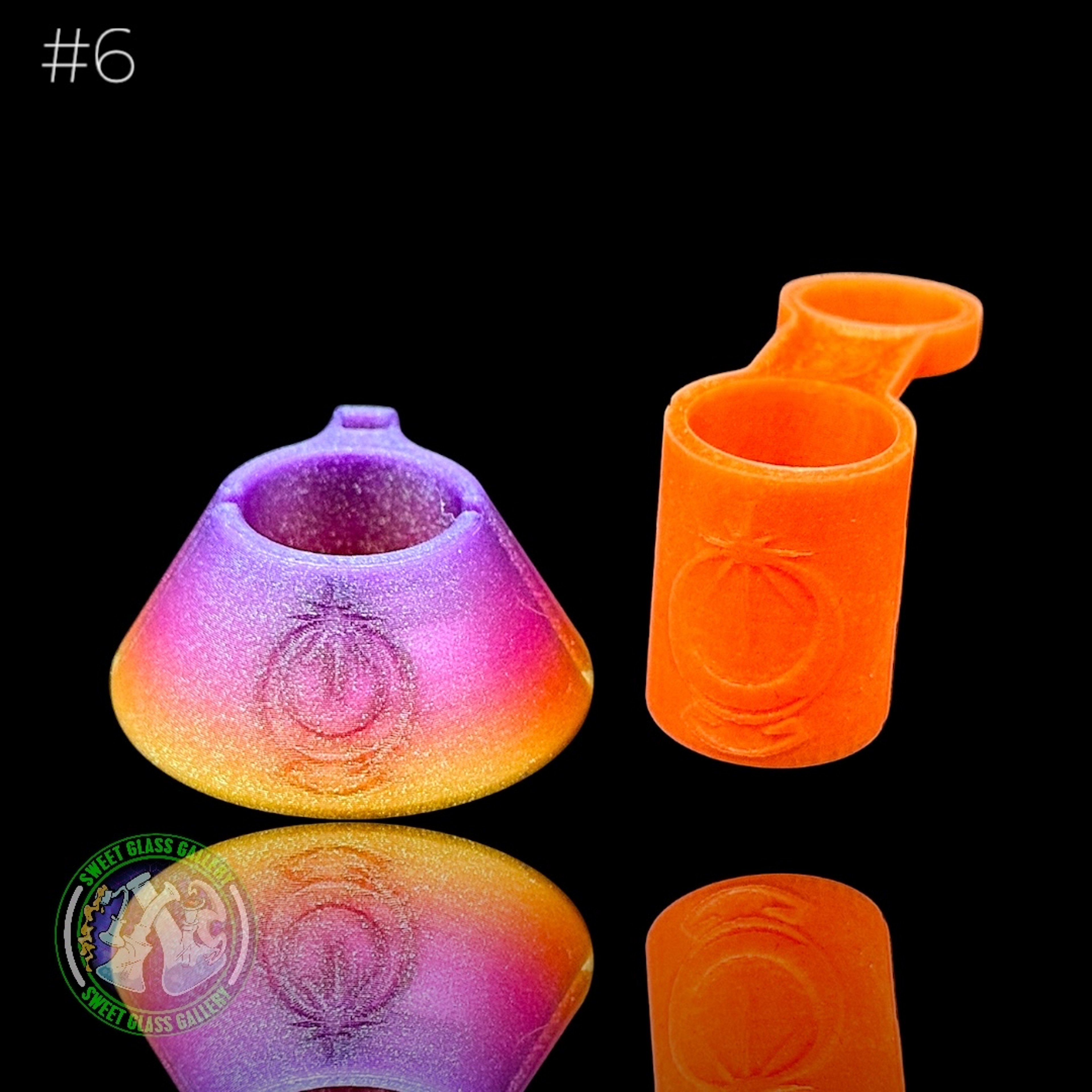 Preview pic of One Trick Pony - Pivot Tether + Stand #6 - Orange & Purple/Gold