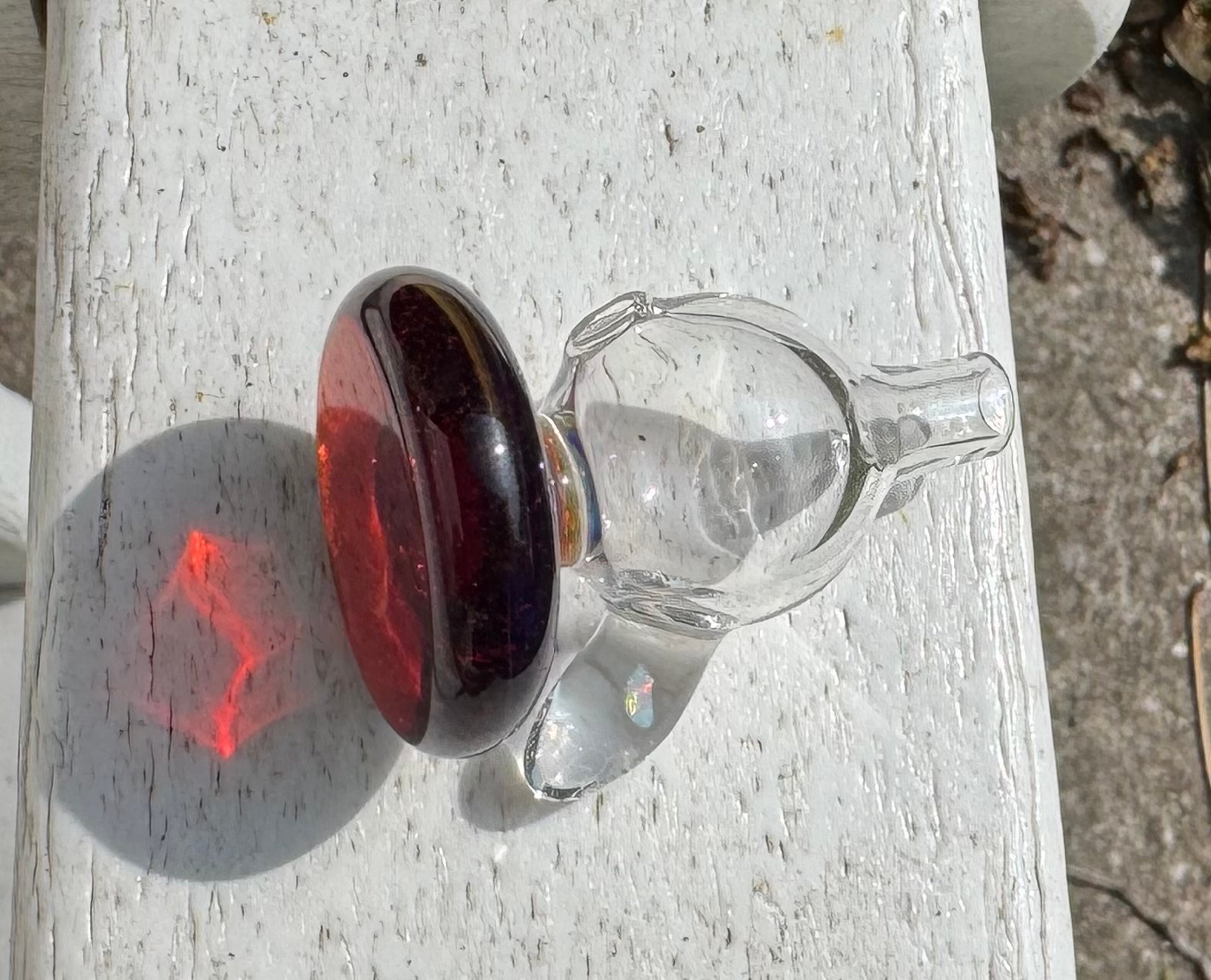 Preview pic of Carb cap 21 mm Amber purple top