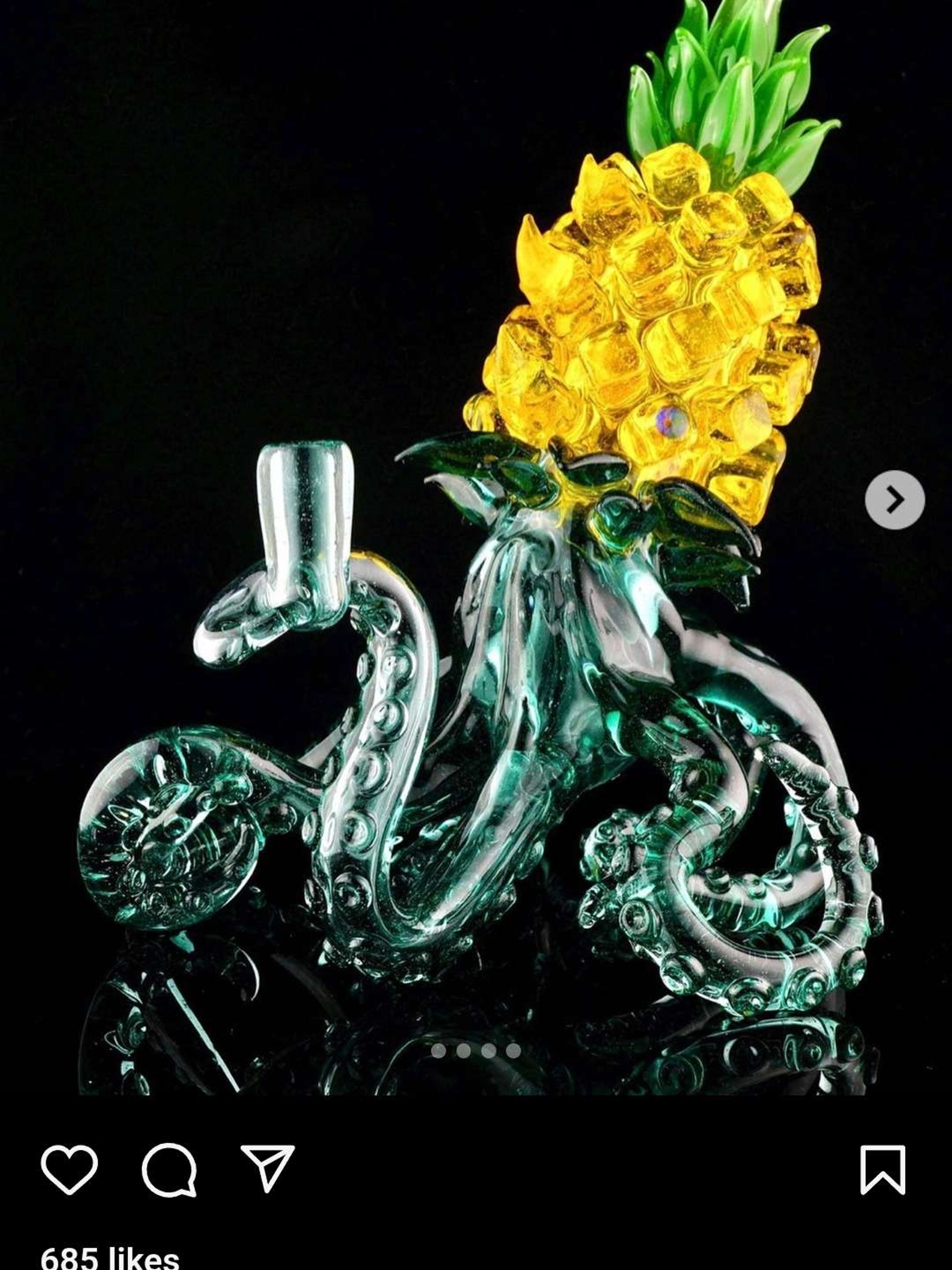 Preview pic of evolve_glass 'Pineapple Kraken' w/ Wicked Glass