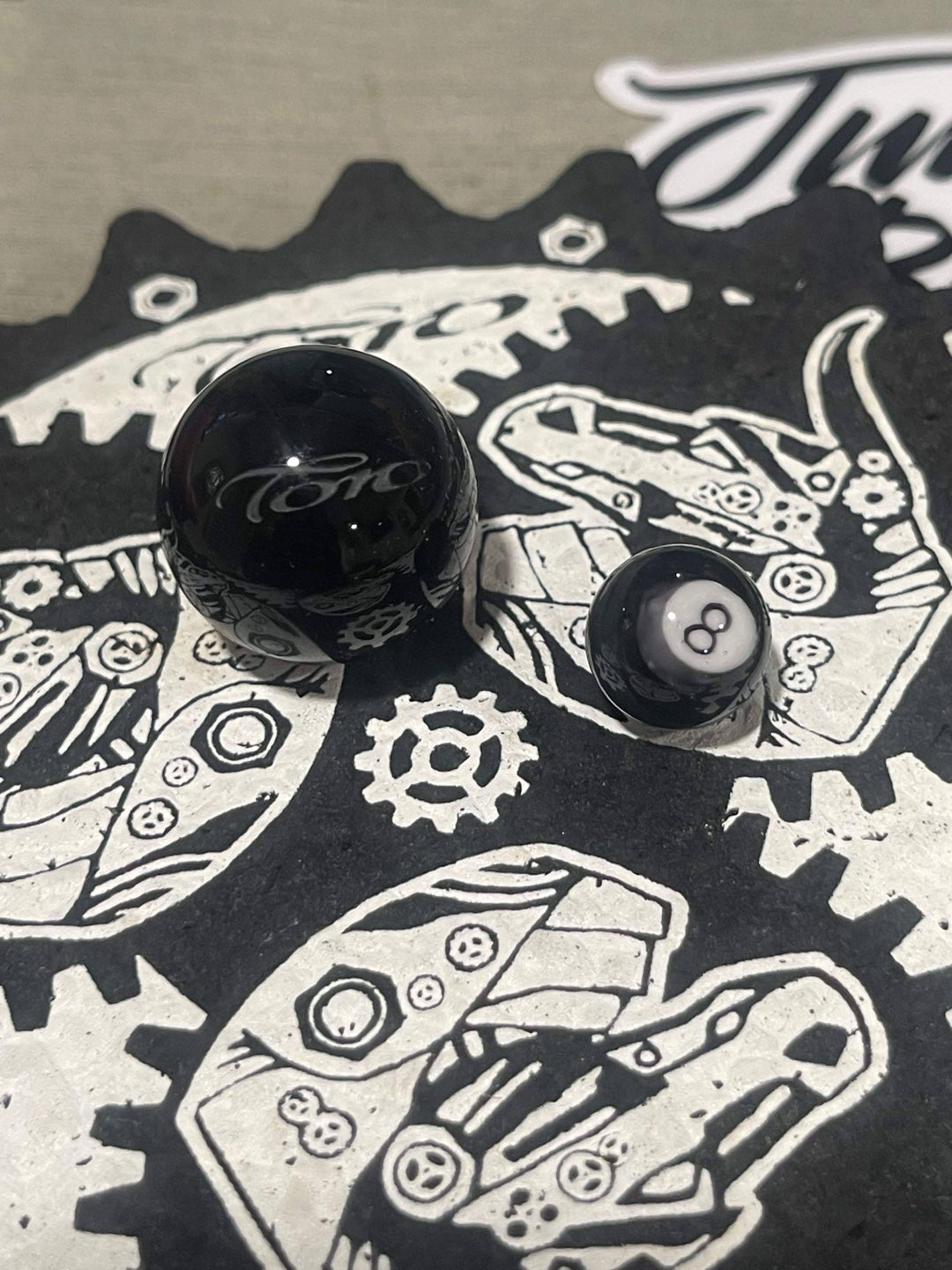 Preview pic of Black Toro Marble plus extra 8 ball 🎱