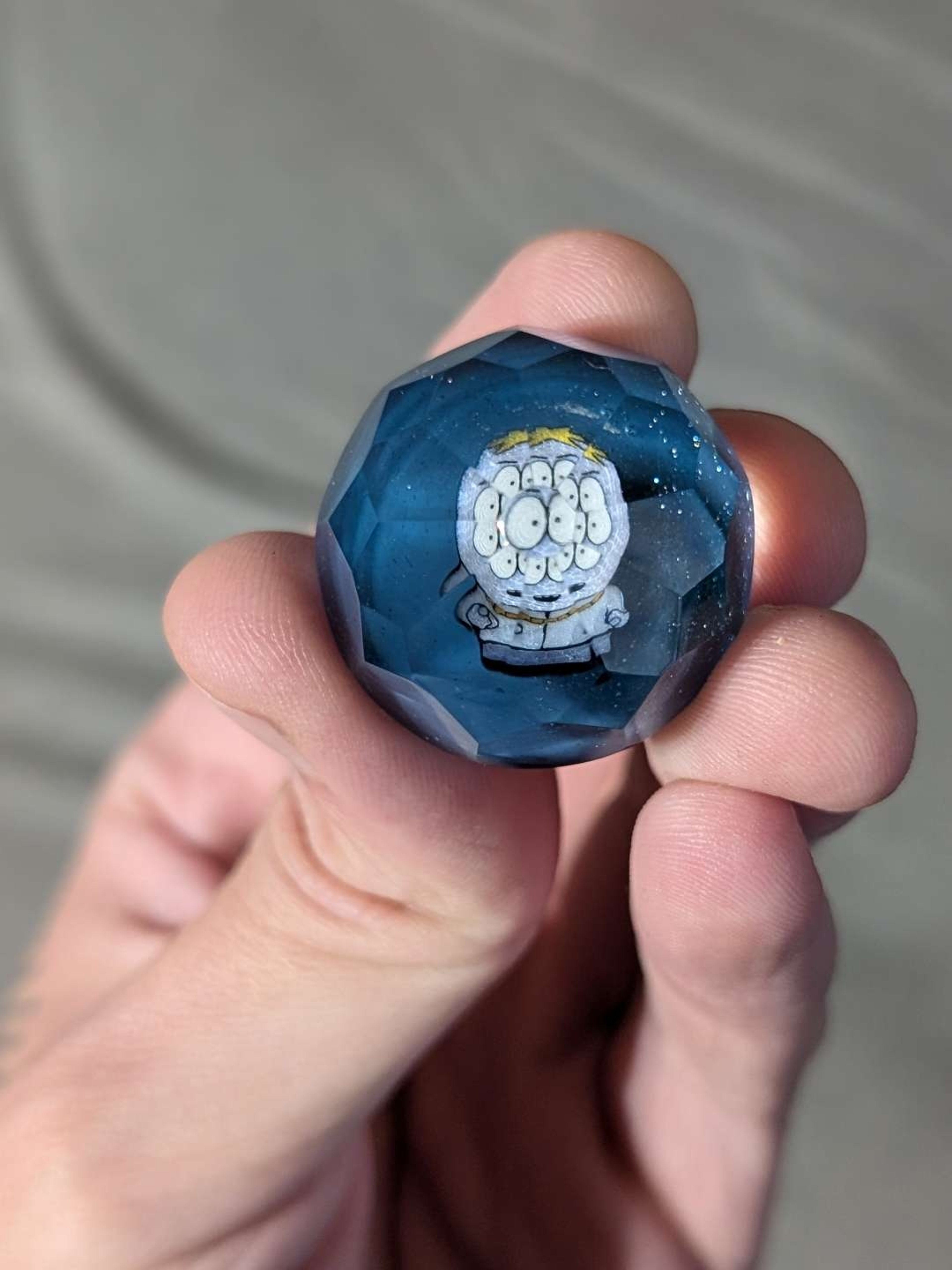 Preview pic of Faceted Spooky's Glass Butters Marble