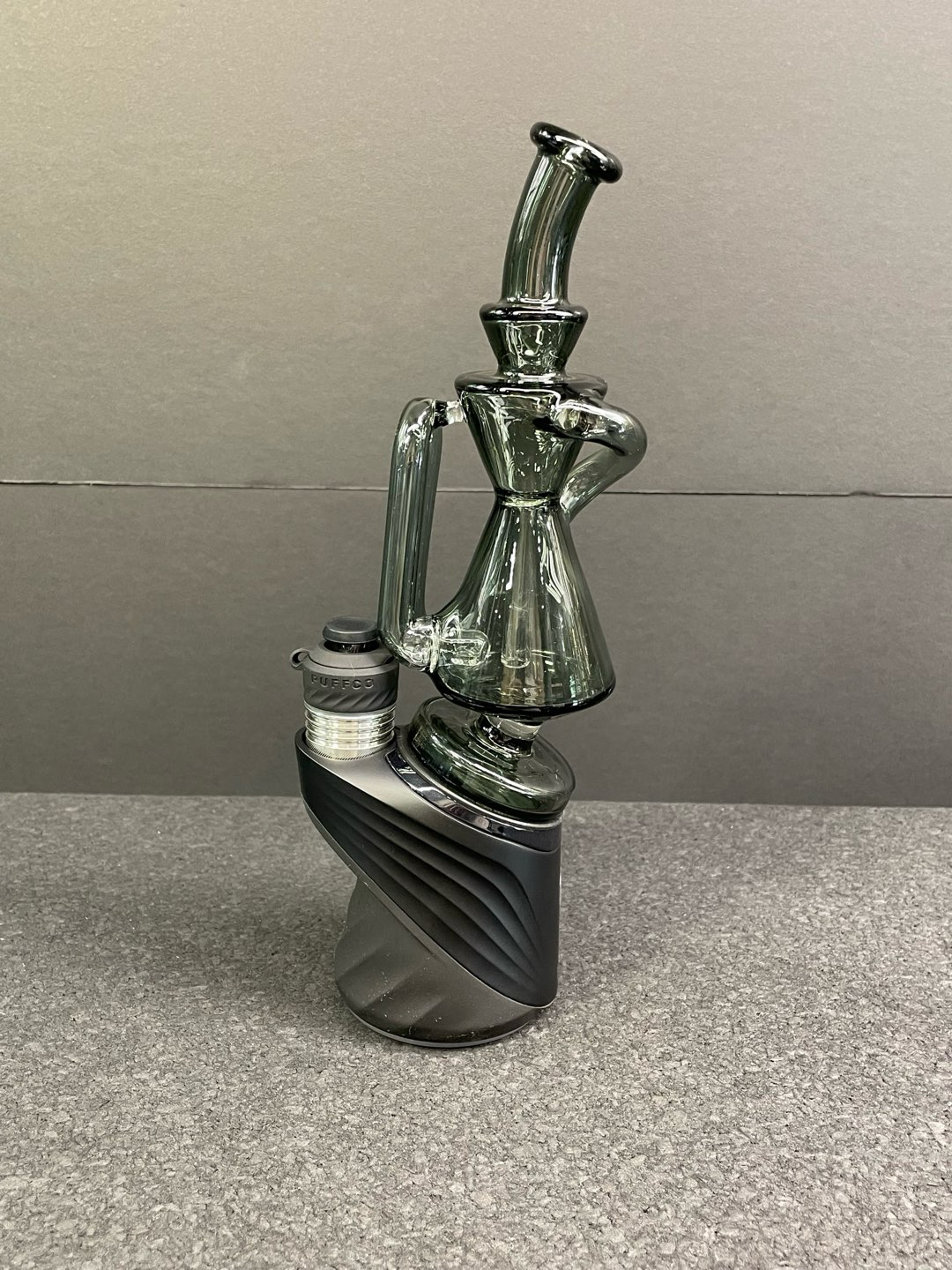 Preview pic of Greek Glass Peak Recycler Smoke Grey